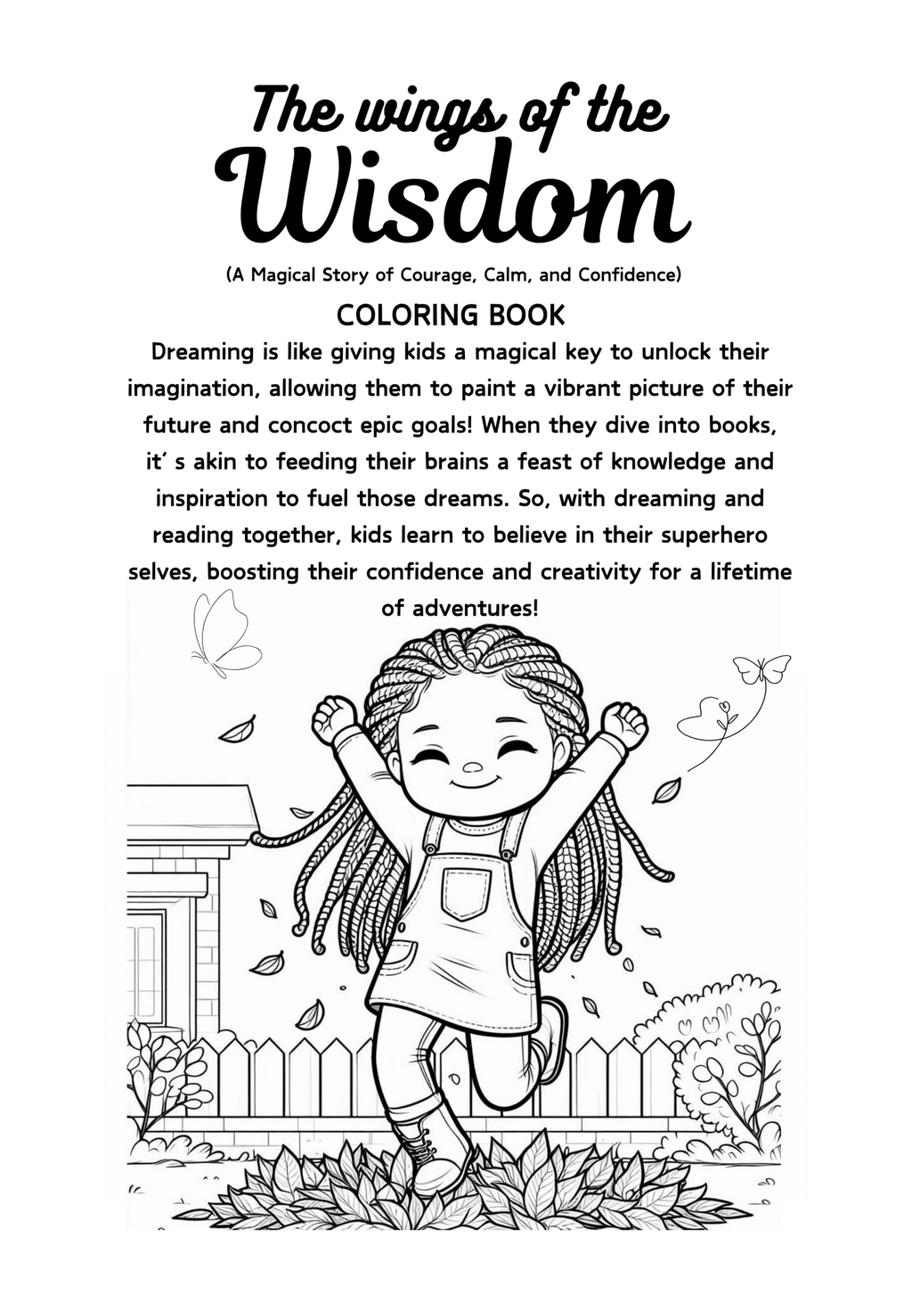 The Wings of the Wisdom: Believing in Me – Empowering Affirmation Coloring Book for Girls - Metamorphosis Creations