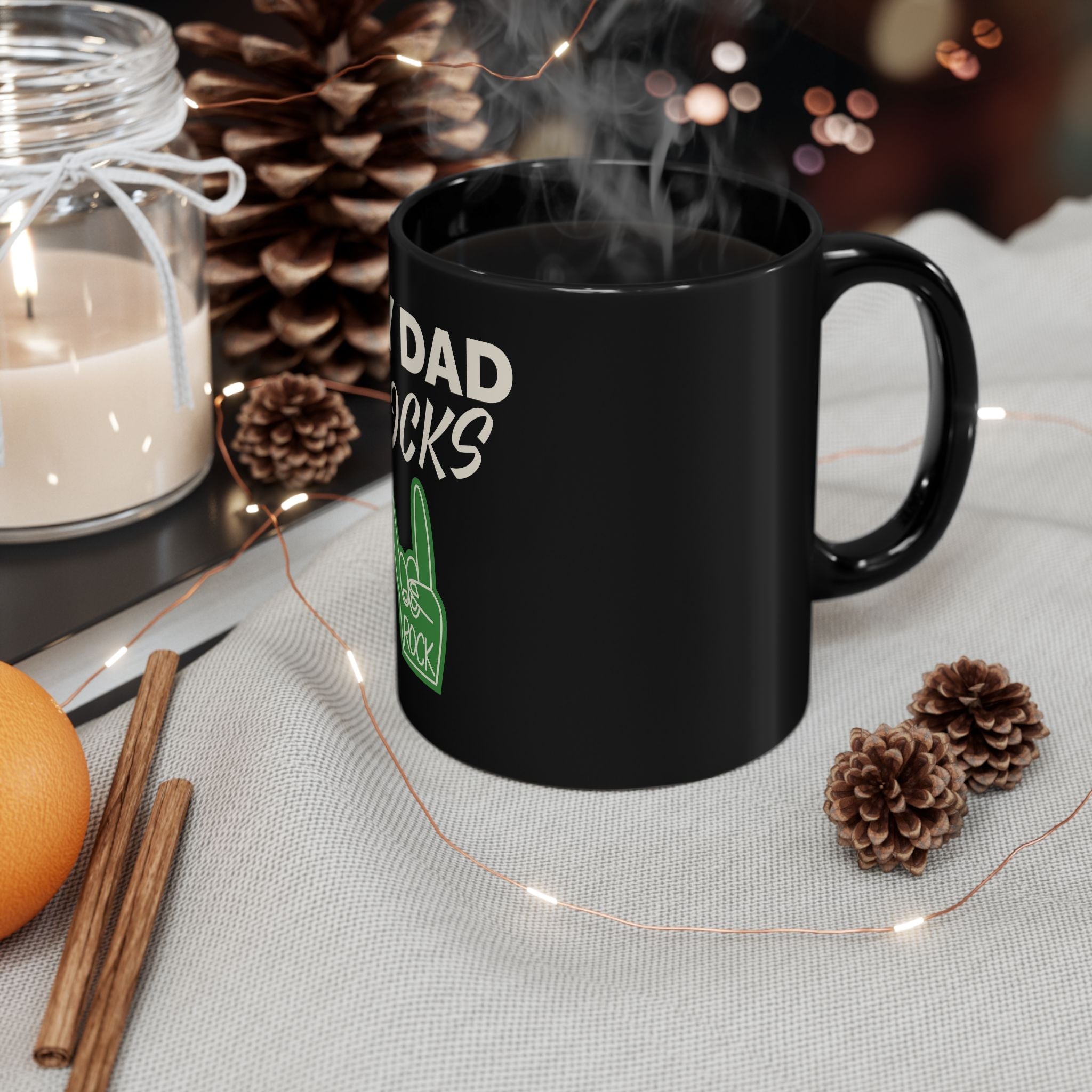 This Father's Day A Daily Sip of Appreciation Black Mug (11oz, 15oz) - Metamorphosis Creations
