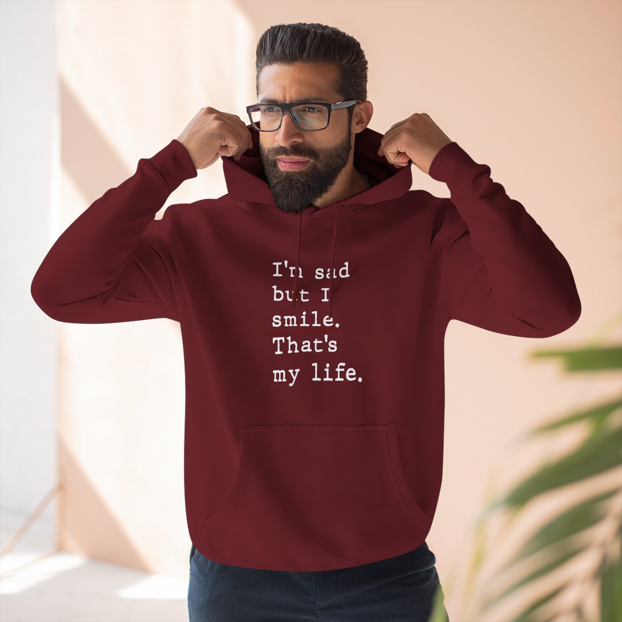 Three - Panel Inspirational Hoodie, Casual Comfort, Gift for Friends, Everyday Wear, Mindfulness Apparel, Cozy Layer - Metamorphosis Creations