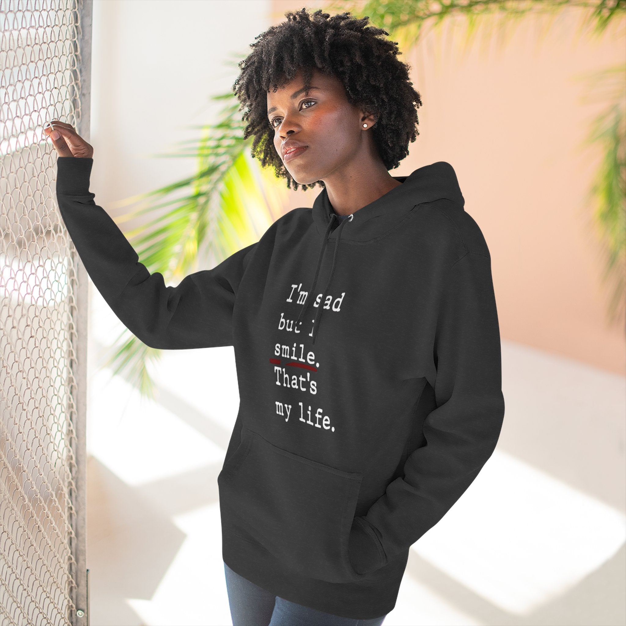 Three - Panel Inspirational Hoodie, Casual Comfort, Gift for Friends, Everyday Wear, Mindfulness Apparel, Cozy Layer - Metamorphosis Creations