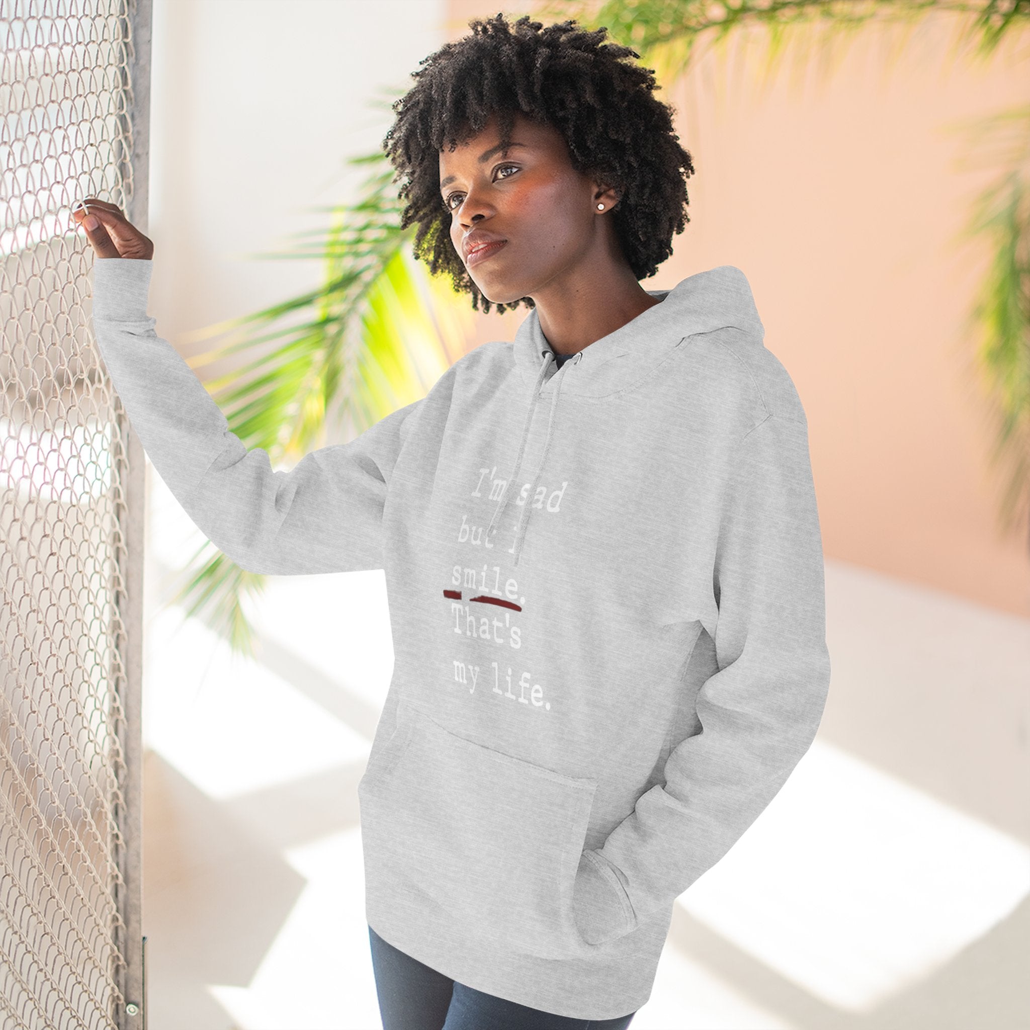Three - Panel Inspirational Hoodie, Casual Comfort, Gift for Friends, Everyday Wear, Mindfulness Apparel, Cozy Layer - Metamorphosis Creations