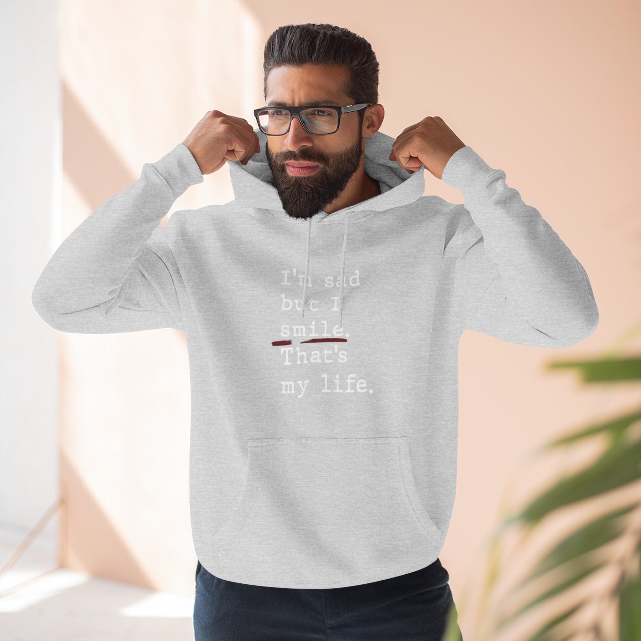 Three - Panel Inspirational Hoodie, Casual Comfort, Gift for Friends, Everyday Wear, Mindfulness Apparel, Cozy Layer - Metamorphosis Creations