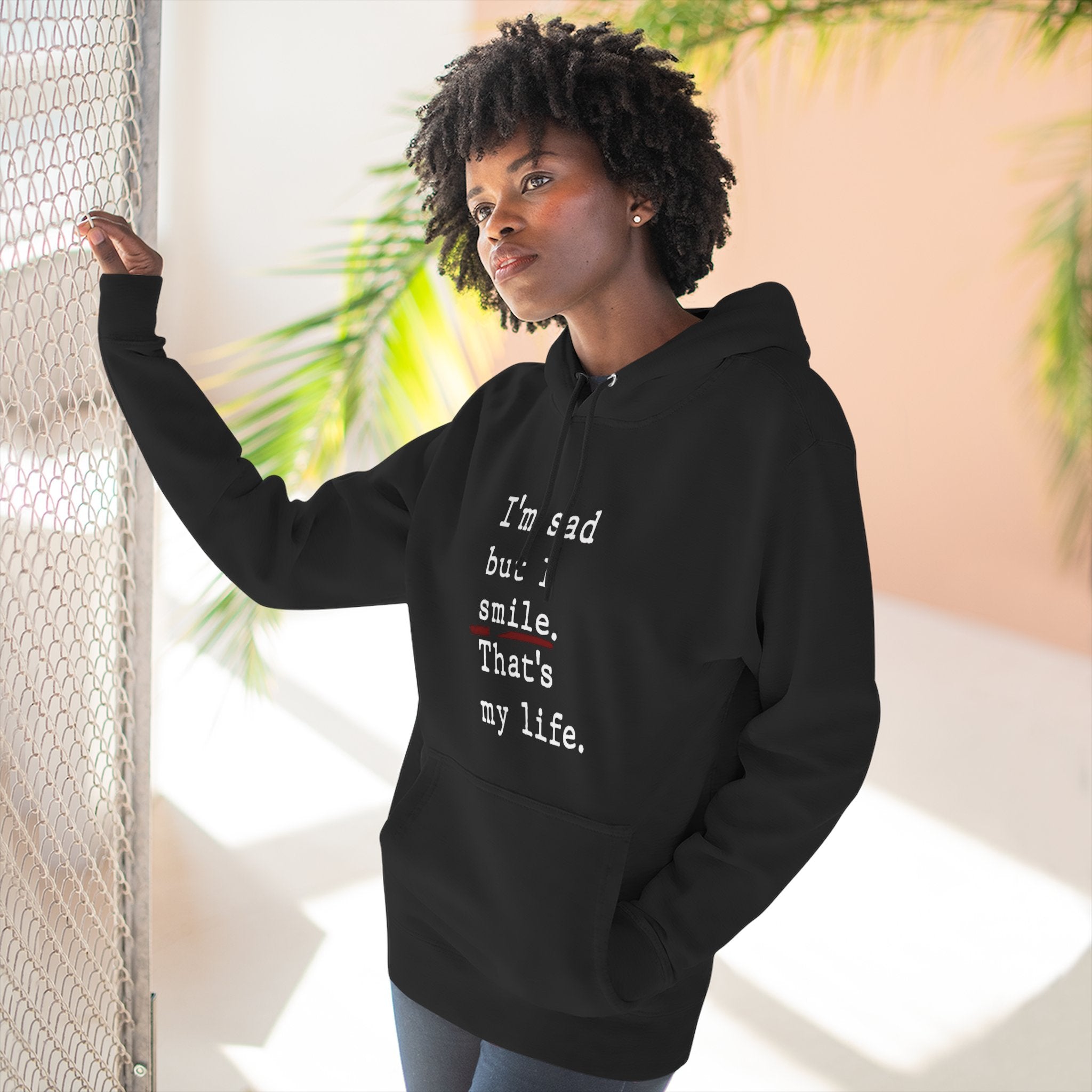 Three - Panel Inspirational Hoodie, Casual Comfort, Gift for Friends, Everyday Wear, Mindfulness Apparel, Cozy Layer - Metamorphosis Creations