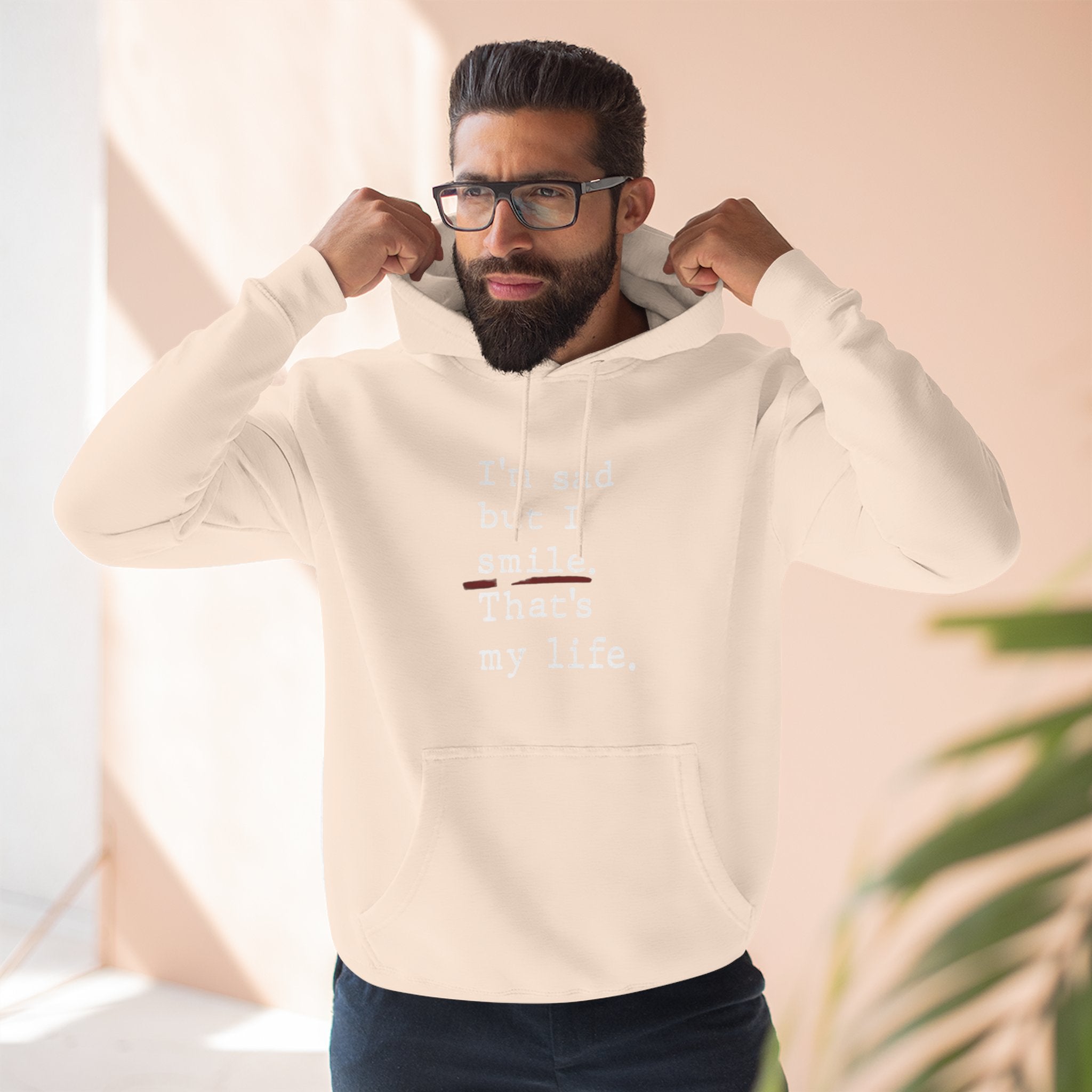 Three - Panel Inspirational Hoodie, Casual Comfort, Gift for Friends, Everyday Wear, Mindfulness Apparel, Cozy Layer - Metamorphosis Creations
