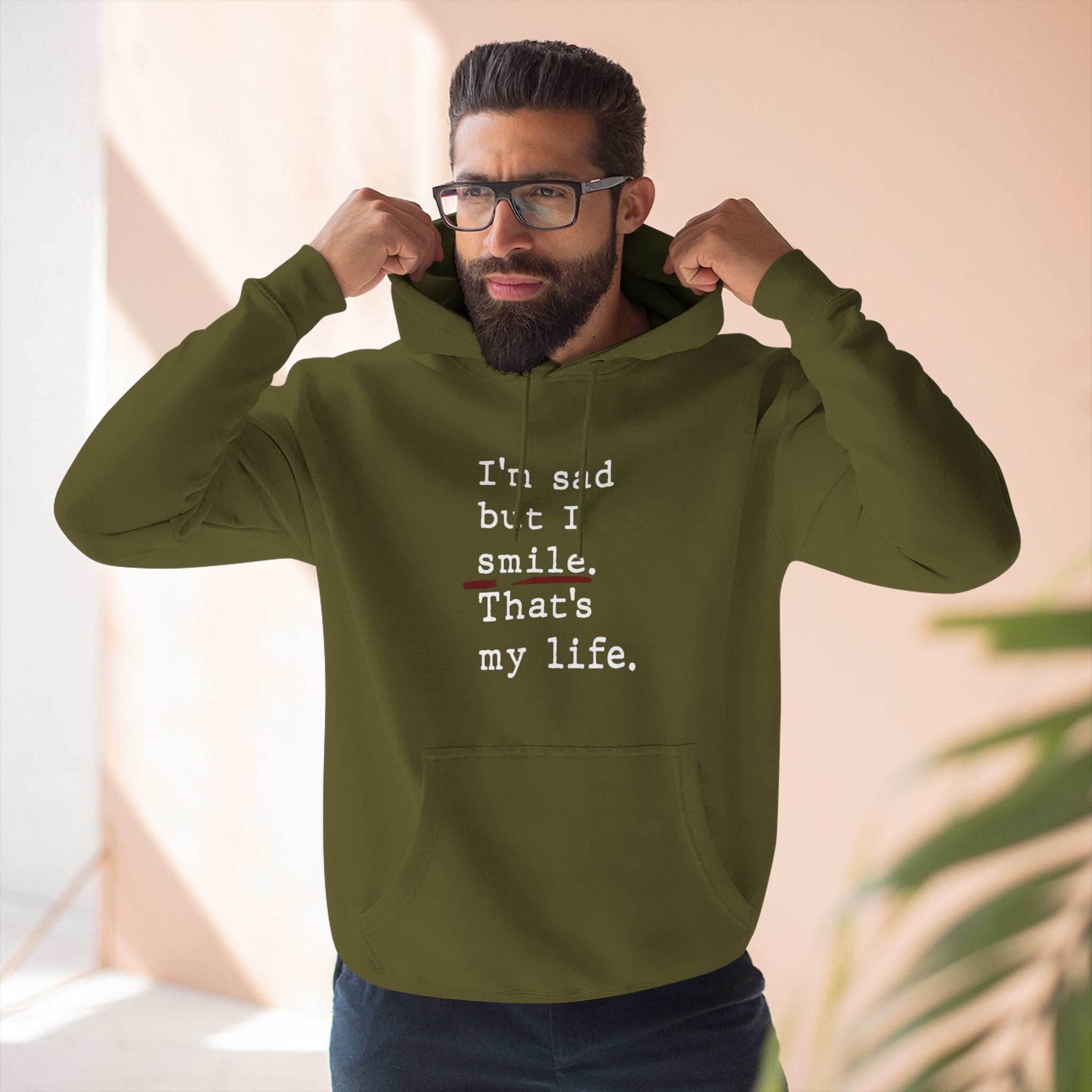 Three - Panel Inspirational Hoodie, Casual Comfort, Gift for Friends, Everyday Wear, Mindfulness Apparel, Cozy Layer - Metamorphosis Creations