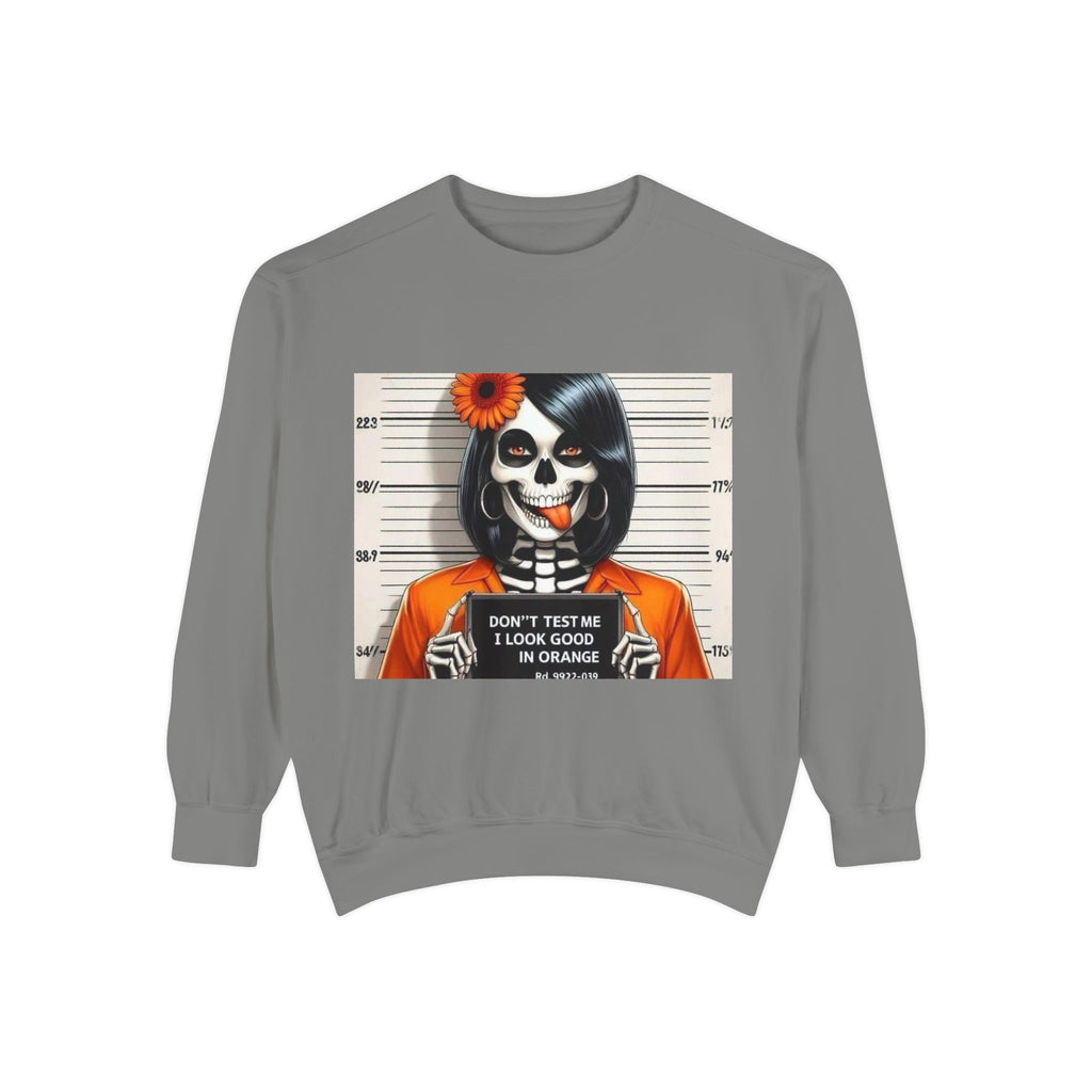“Too Cool to Be Cold” Funny Sweater Unisex Skull Sweatshirt with Quote | Cozy Halloween Fashion, Gift for Fall Celebrations, - Metamorphosis Creations
