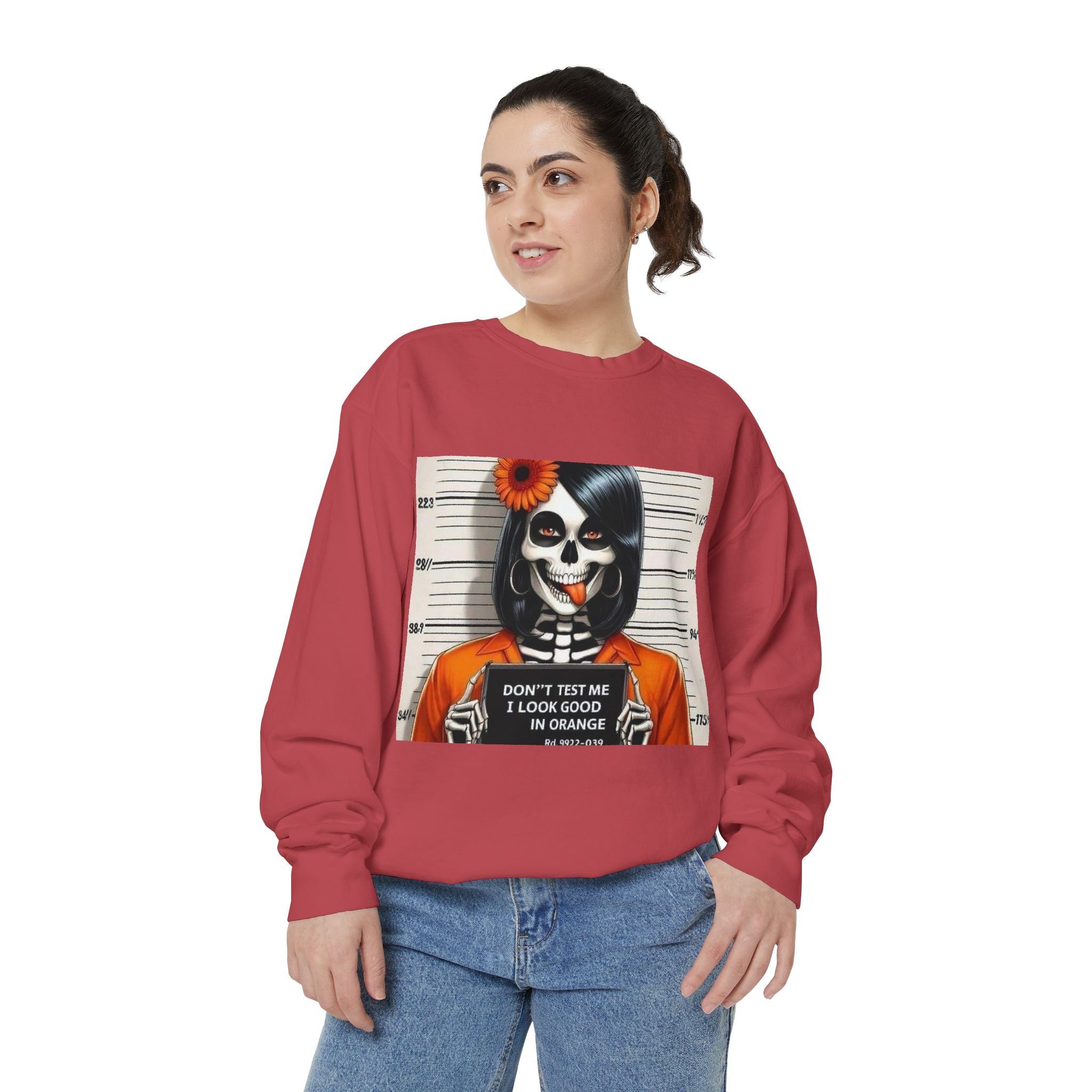 “Too Cool to Be Cold” Funny Sweater Unisex Skull Sweatshirt with Quote | Cozy Halloween Fashion, Gift for Fall Celebrations, - Metamorphosis Creations