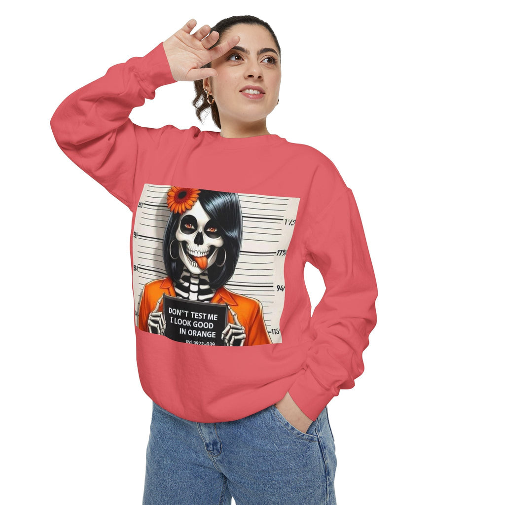 “Too Cool to Be Cold” Funny Sweater Unisex Skull Sweatshirt with Quote | Cozy Halloween Fashion, Gift for Fall Celebrations, - Metamorphosis Creations