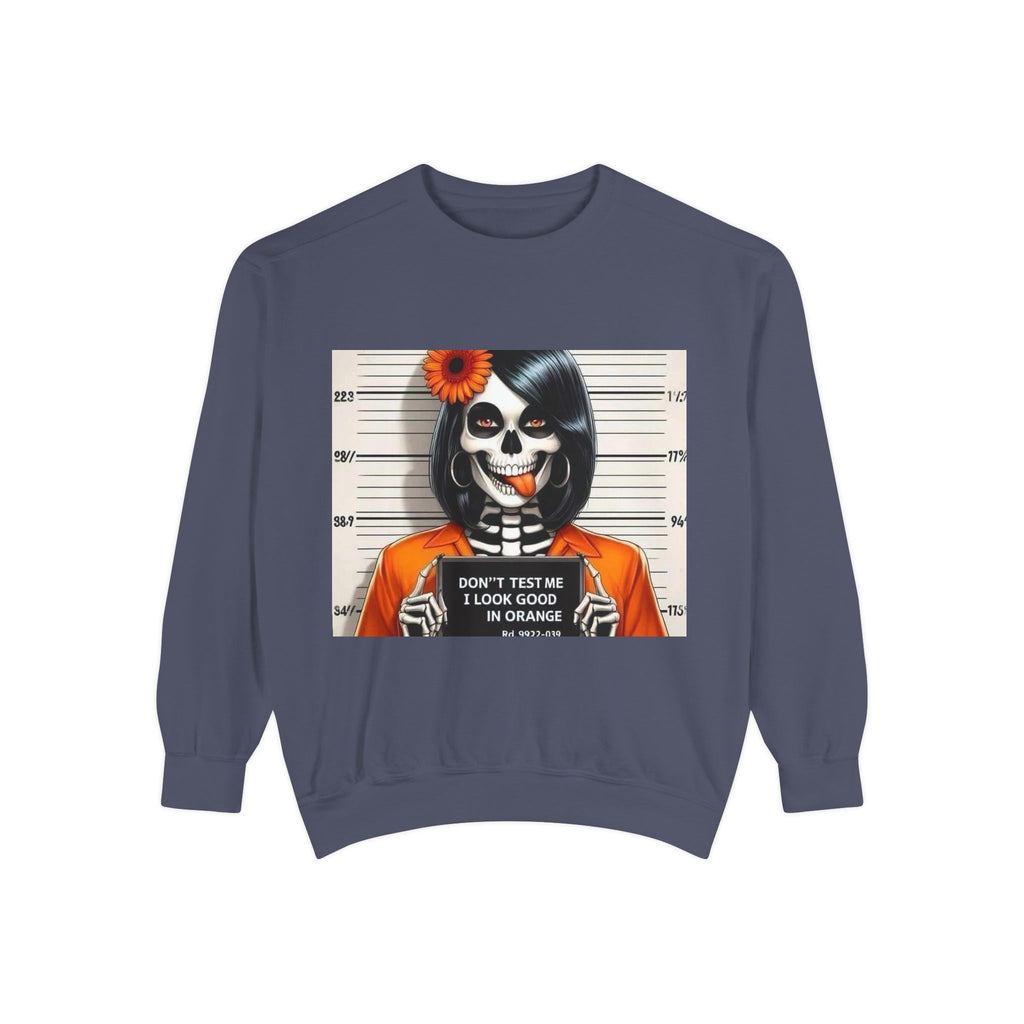 “Too Cool to Be Cold” Funny Sweater Unisex Skull Sweatshirt with Quote | Cozy Halloween Fashion, Gift for Fall Celebrations, - Metamorphosis Creations