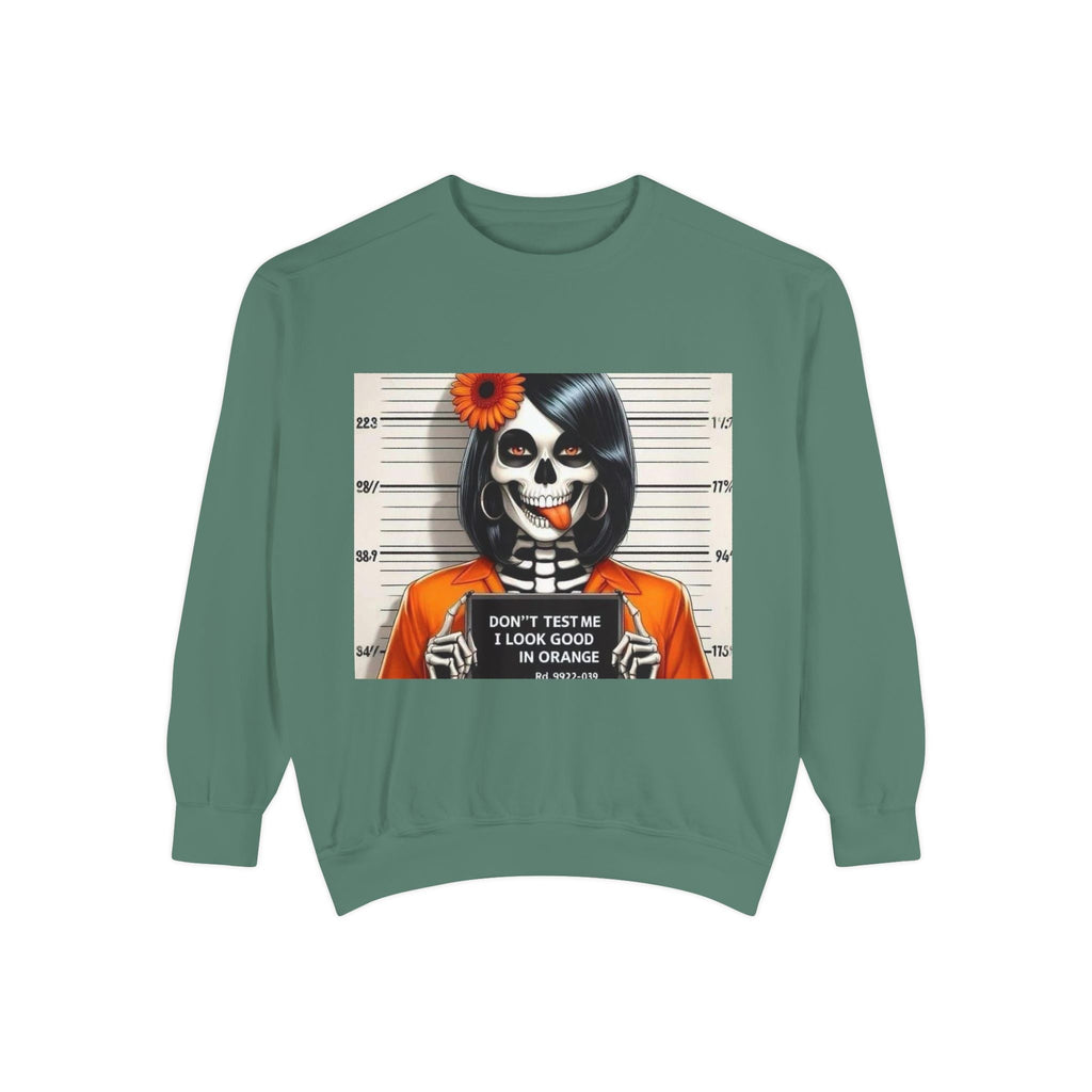 “Too Cool to Be Cold” Funny Sweater Unisex Skull Sweatshirt with Quote | Cozy Halloween Fashion, Gift for Fall Celebrations, - Metamorphosis Creations