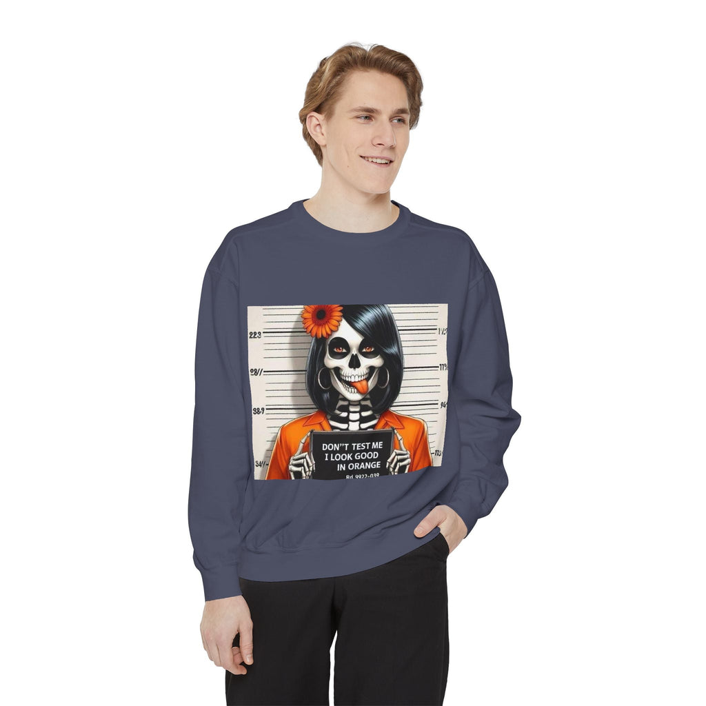 “Too Cool to Be Cold” Funny Sweater Unisex Skull Sweatshirt with Quote | Cozy Halloween Fashion, Gift for Fall Celebrations, - Metamorphosis Creations