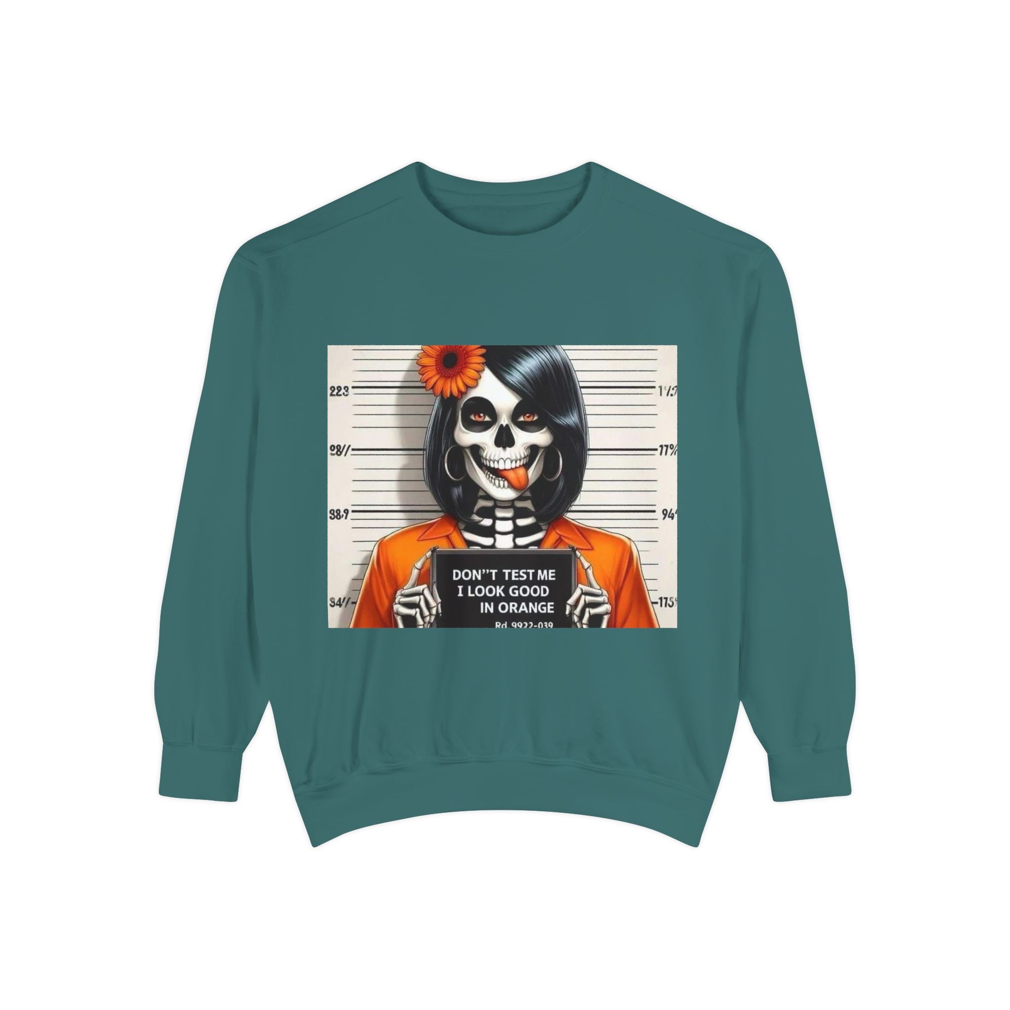 “Too Cool to Be Cold” Funny Sweater Unisex Skull Sweatshirt with Quote | Cozy Halloween Fashion, Gift for Fall Celebrations, - Metamorphosis Creations