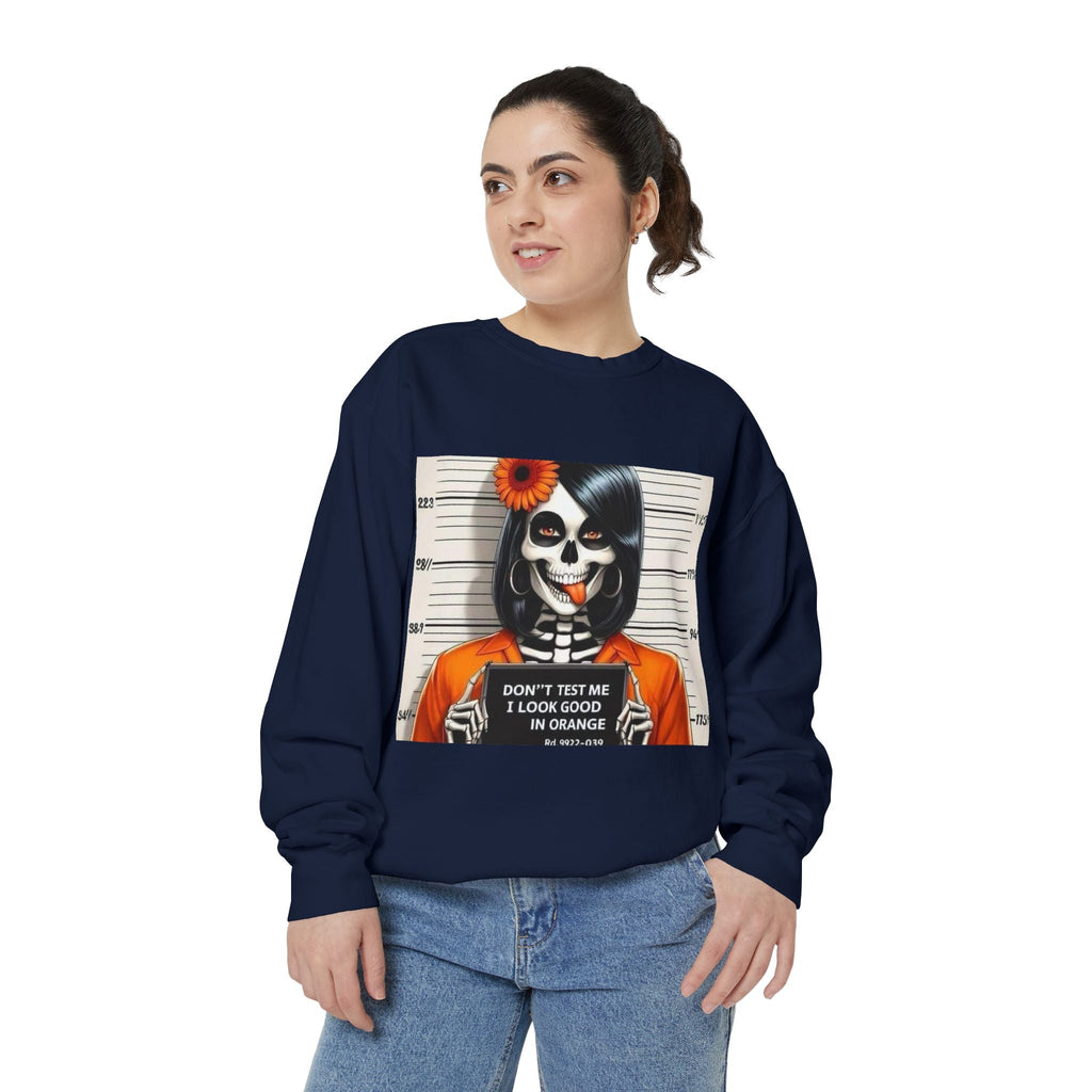 “Too Cool to Be Cold” Funny Sweater Unisex Skull Sweatshirt with Quote | Cozy Halloween Fashion, Gift for Fall Celebrations, - Metamorphosis Creations