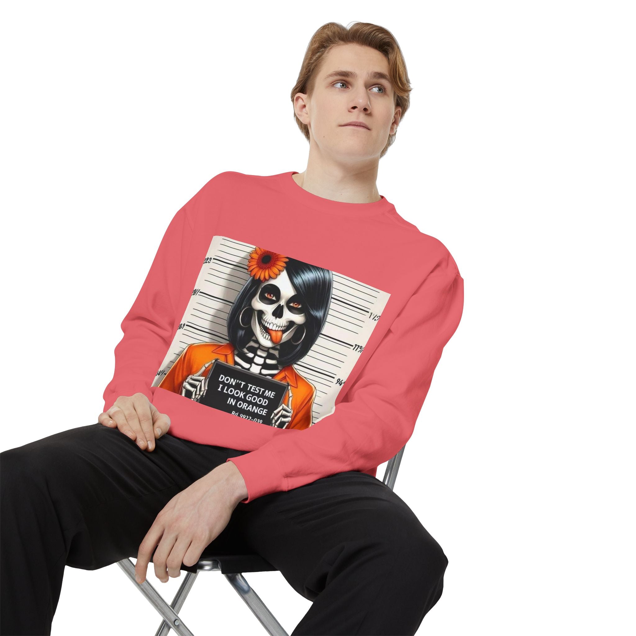 “Too Cool to Be Cold” Funny Sweater Unisex Skull Sweatshirt with Quote | Cozy Halloween Fashion, Gift for Fall Celebrations, - Metamorphosis Creations
