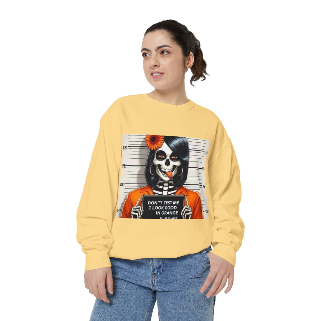 “Too Cool to Be Cold” Funny Sweater Unisex Skull Sweatshirt with Quote | Cozy Halloween Fashion, Gift for Fall Celebrations, - Metamorphosis Creations