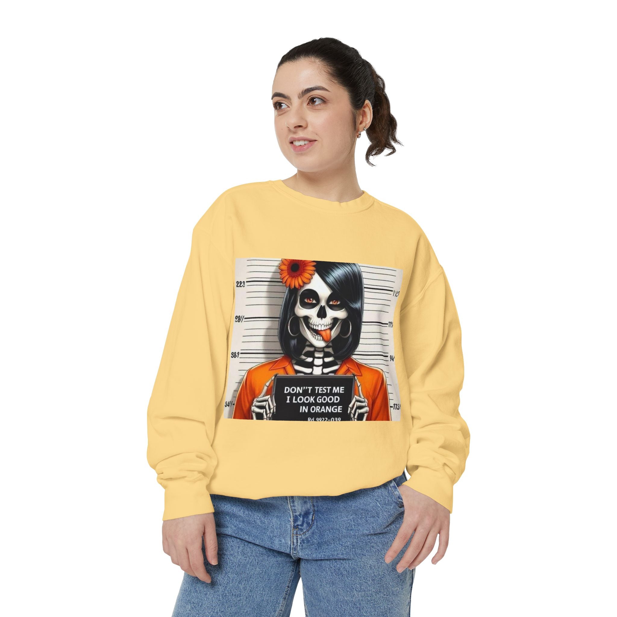 “Too Cool to Be Cold” Funny Sweater Unisex Skull Sweatshirt with Quote | Cozy Halloween Fashion, Gift for Fall Celebrations, - Metamorphosis Creations