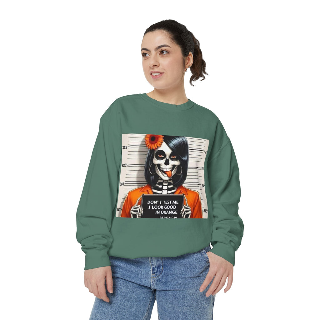 “Too Cool to Be Cold” Funny Sweater Unisex Skull Sweatshirt with Quote | Cozy Halloween Fashion, Gift for Fall Celebrations, - Metamorphosis Creations