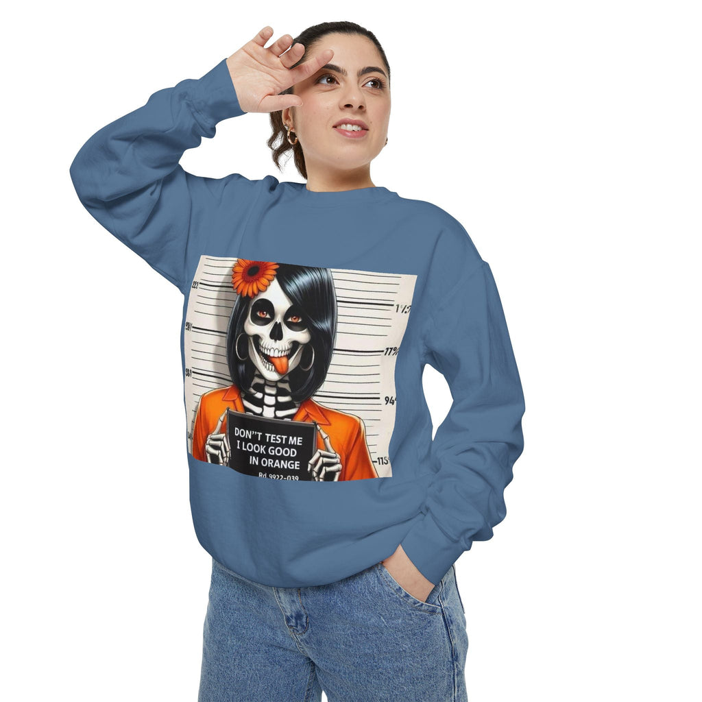 “Too Cool to Be Cold” Funny Sweater Unisex Skull Sweatshirt with Quote | Cozy Halloween Fashion, Gift for Fall Celebrations, - Metamorphosis Creations
