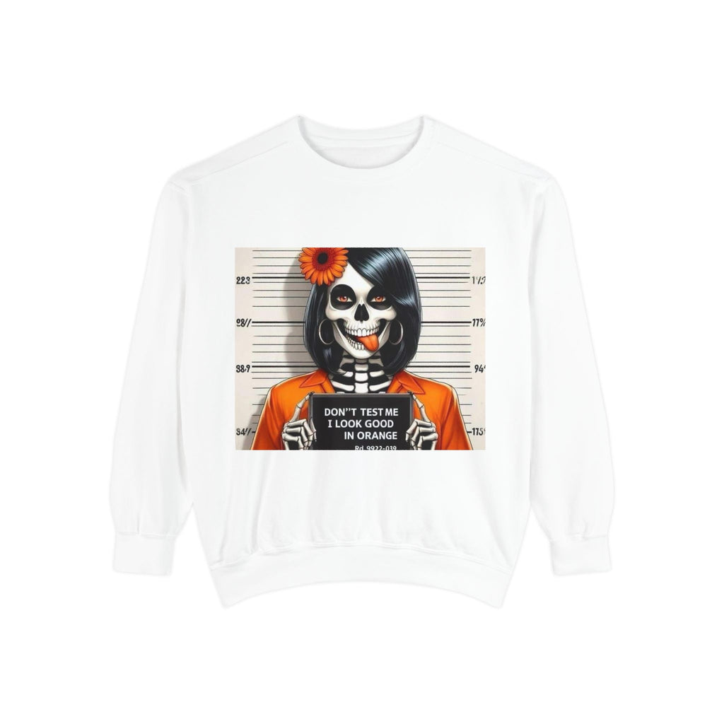 “Too Cool to Be Cold” Funny Sweater Unisex Skull Sweatshirt with Quote | Cozy Halloween Fashion, Gift for Fall Celebrations, - Metamorphosis Creations