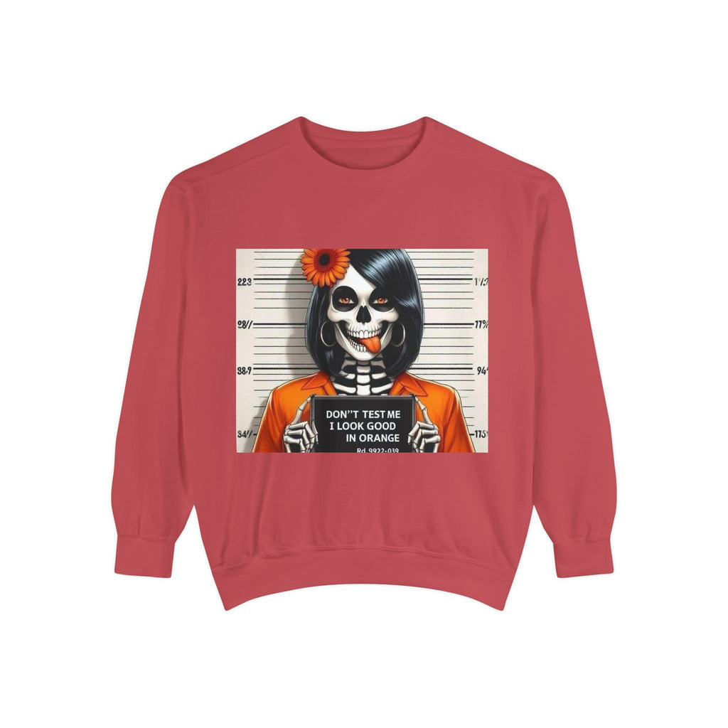 “Too Cool to Be Cold” Funny Sweater Unisex Skull Sweatshirt with Quote | Cozy Halloween Fashion, Gift for Fall Celebrations, - Metamorphosis Creations
