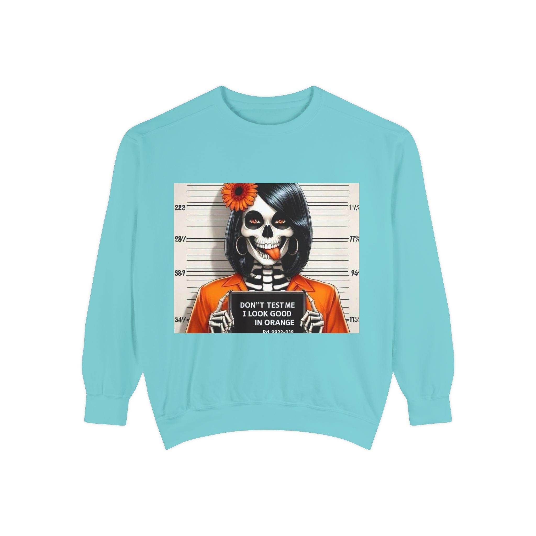 “Too Cool to Be Cold” Funny Sweater Unisex Skull Sweatshirt with Quote | Cozy Halloween Fashion, Gift for Fall Celebrations, - Metamorphosis Creations