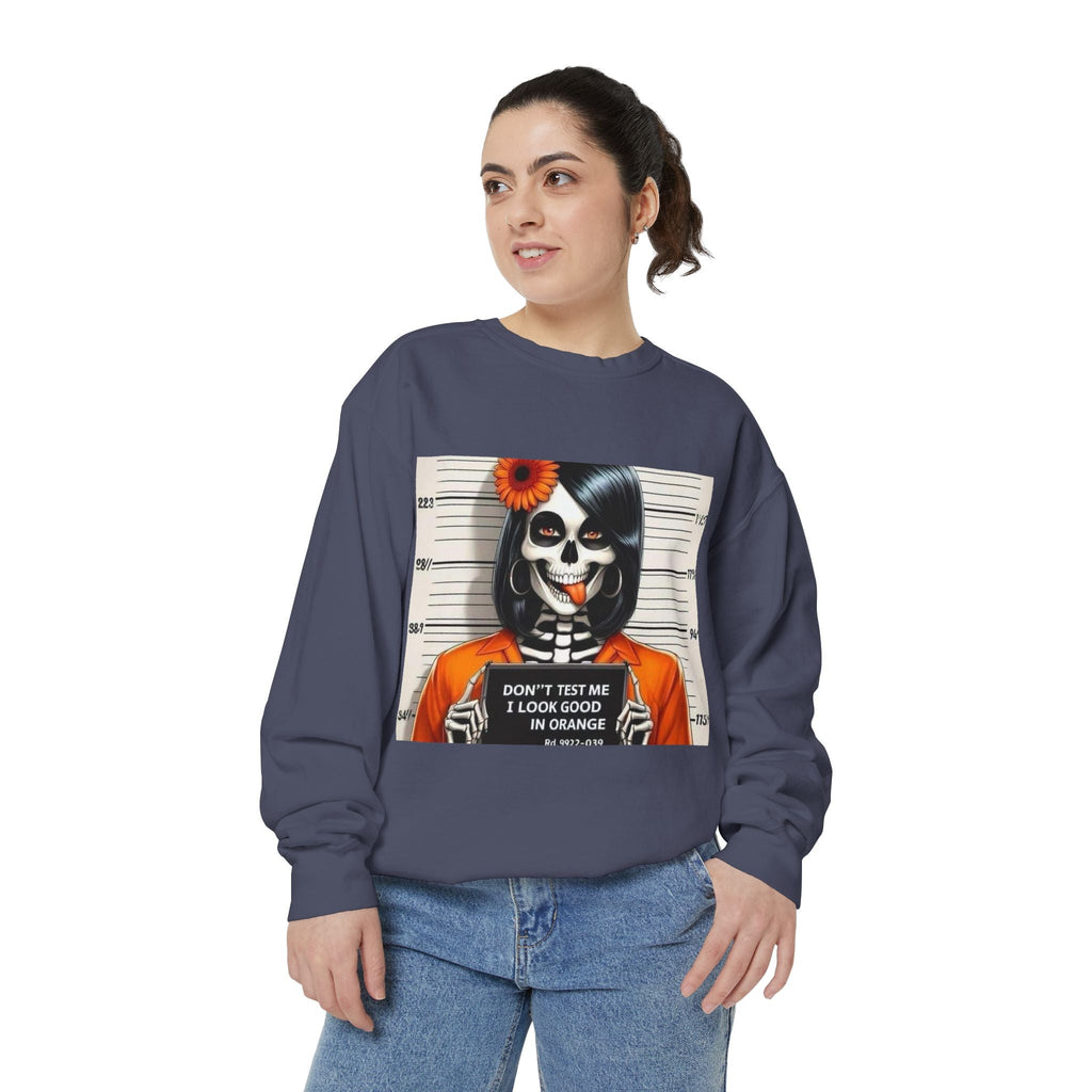 “Too Cool to Be Cold” Funny Sweater Unisex Skull Sweatshirt with Quote | Cozy Halloween Fashion, Gift for Fall Celebrations, - Metamorphosis Creations