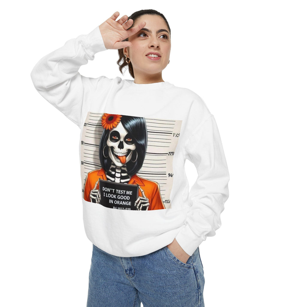 “Too Cool to Be Cold” Funny Sweater Unisex Skull Sweatshirt with Quote | Cozy Halloween Fashion, Gift for Fall Celebrations, - Metamorphosis Creations