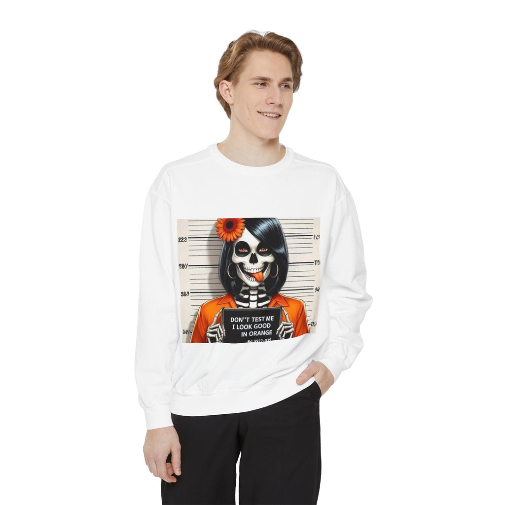 “Too Cool to Be Cold” Funny Sweater Unisex Skull Sweatshirt with Quote | Cozy Halloween Fashion, Gift for Fall Celebrations, - Metamorphosis Creations