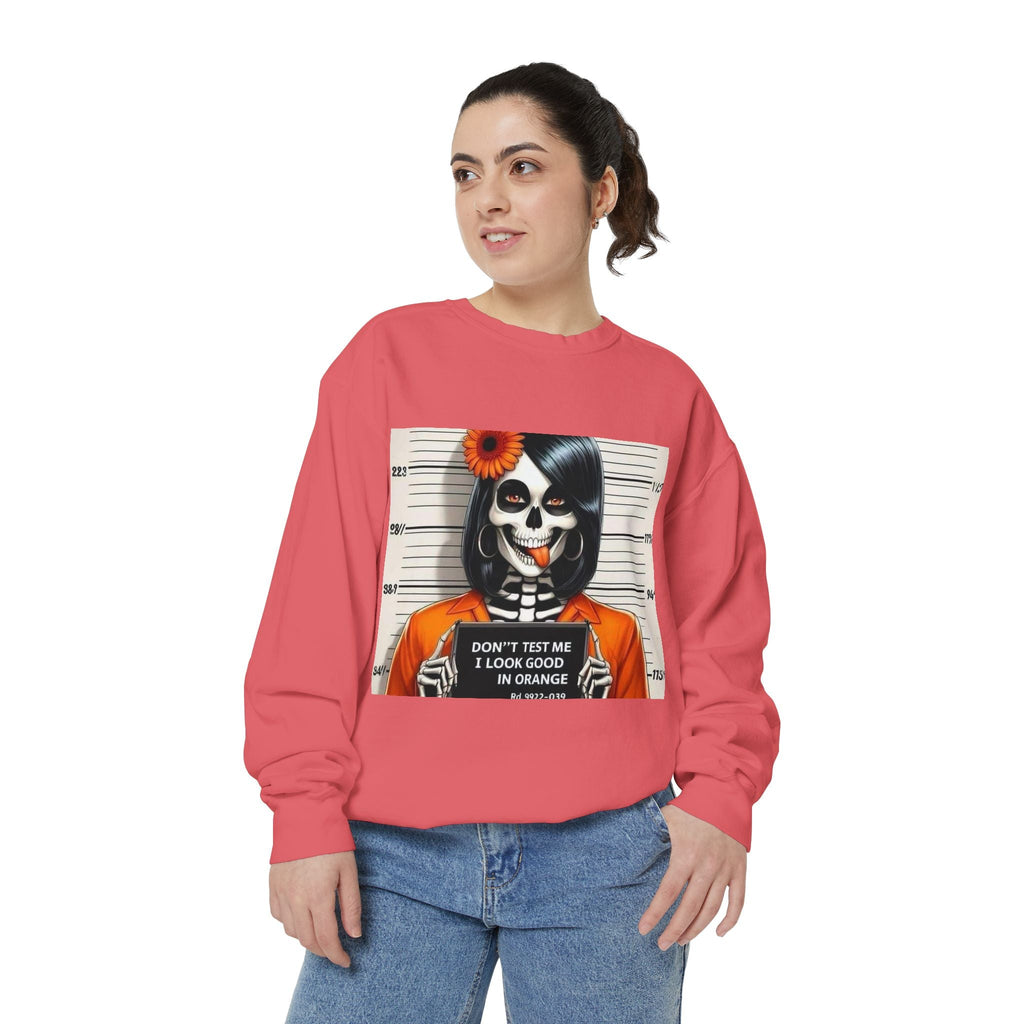 “Too Cool to Be Cold” Funny Sweater Unisex Skull Sweatshirt with Quote | Cozy Halloween Fashion, Gift for Fall Celebrations, - Metamorphosis Creations