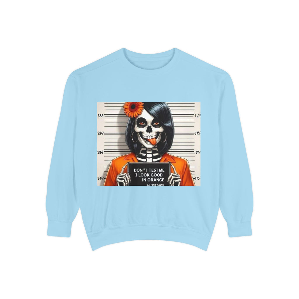 “Too Cool to Be Cold” Funny Sweater Unisex Skull Sweatshirt with Quote | Cozy Halloween Fashion, Gift for Fall Celebrations, - Metamorphosis Creations