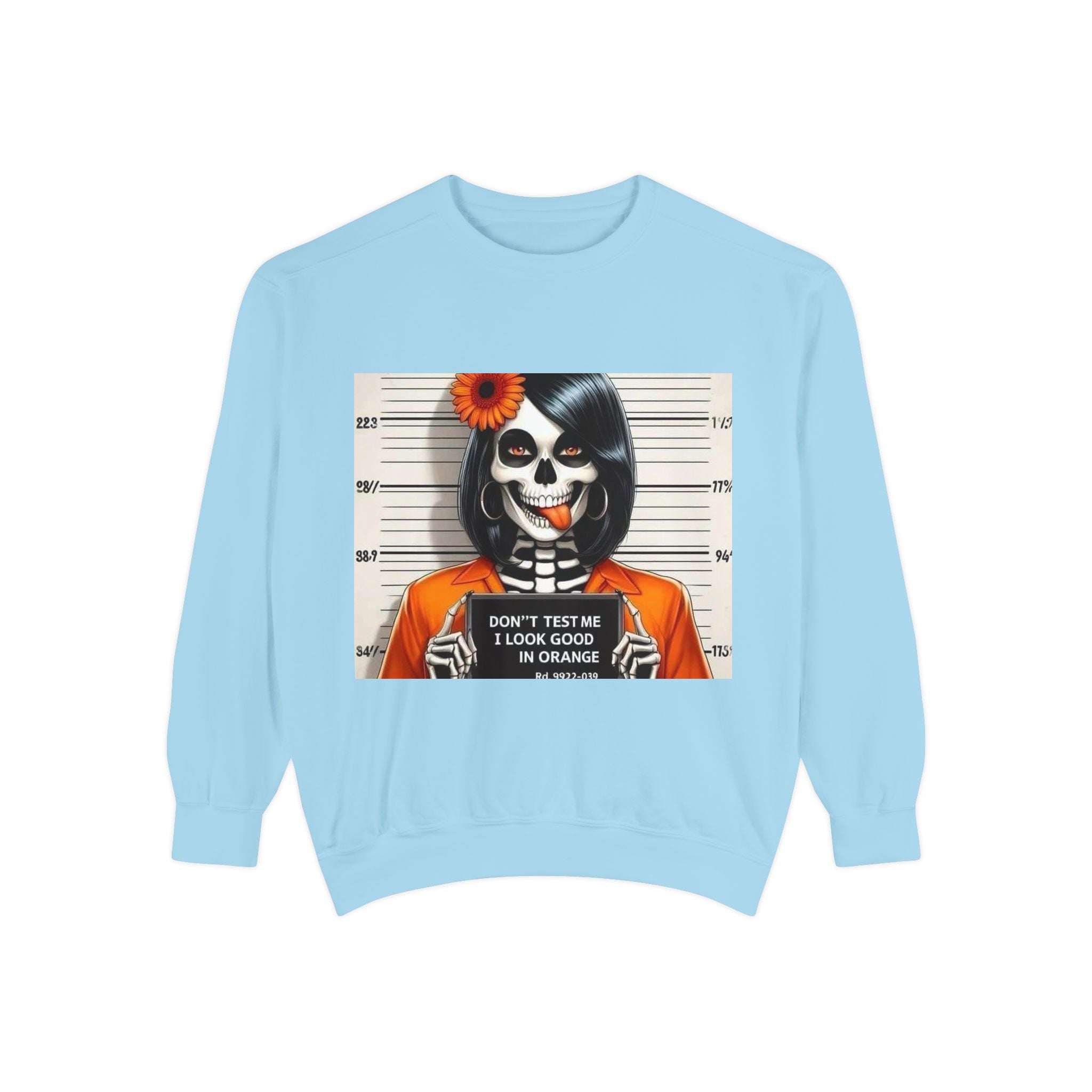“Too Cool to Be Cold” Funny Sweater Unisex Skull Sweatshirt with Quote | Cozy Halloween Fashion, Gift for Fall Celebrations, - Metamorphosis Creations