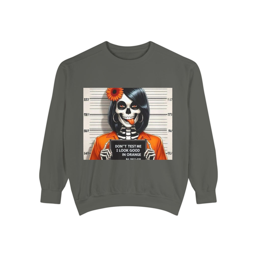 “Too Cool to Be Cold” Funny Sweater Unisex Skull Sweatshirt with Quote | Cozy Halloween Fashion, Gift for Fall Celebrations, - Metamorphosis Creations
