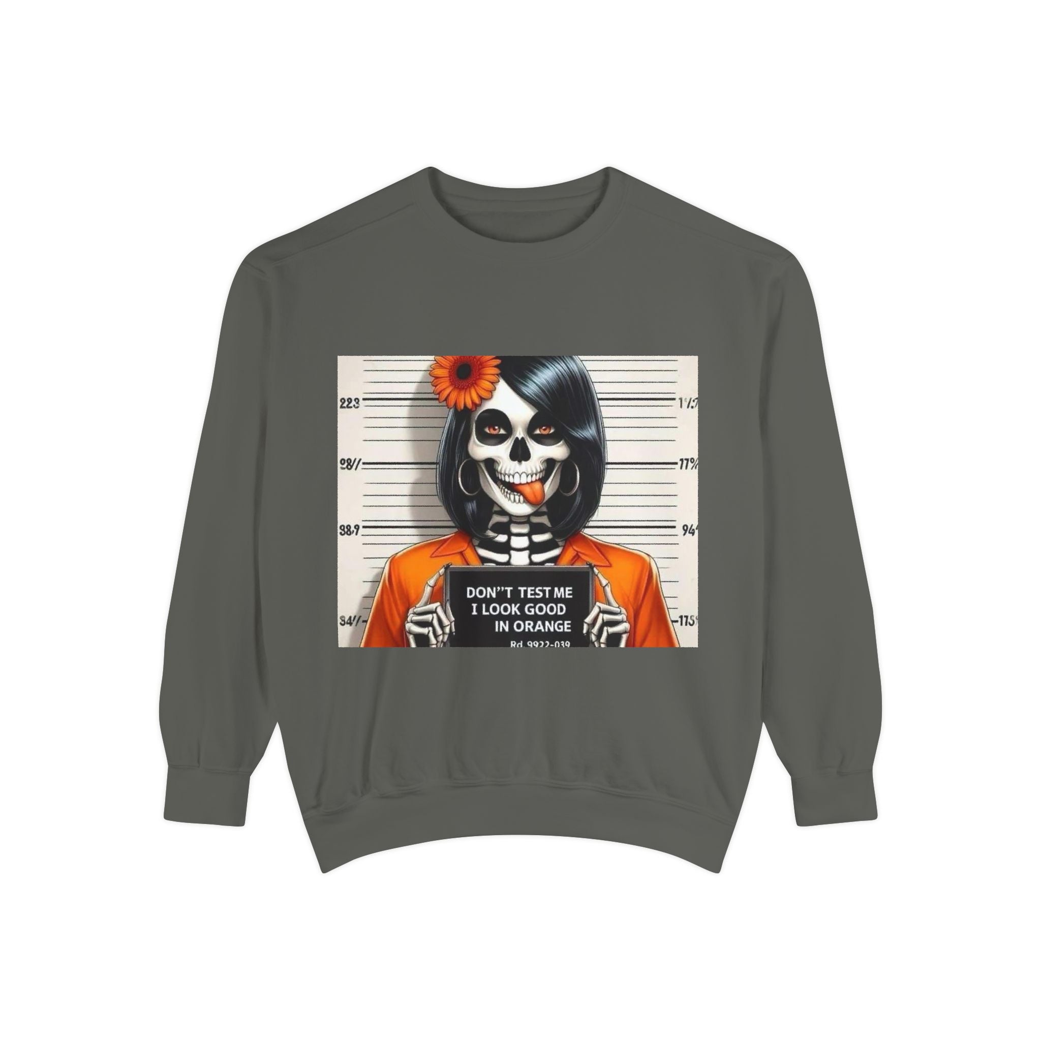 “Too Cool to Be Cold” Funny Sweater Unisex Skull Sweatshirt with Quote | Cozy Halloween Fashion, Gift for Fall Celebrations, - Metamorphosis Creations