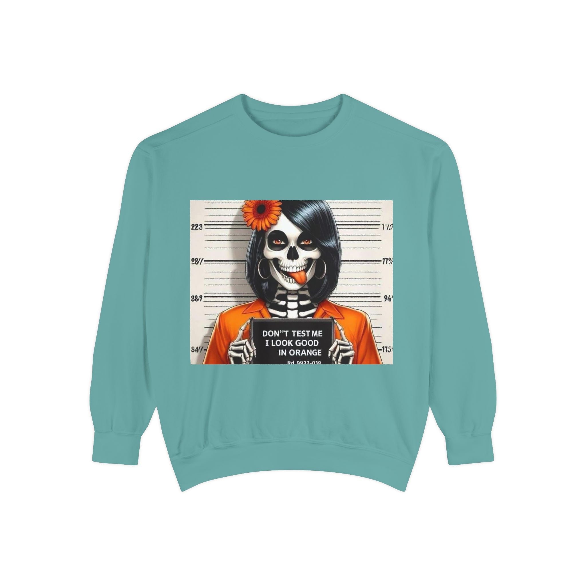 “Too Cool to Be Cold” Funny Sweater Unisex Skull Sweatshirt with Quote | Cozy Halloween Fashion, Gift for Fall Celebrations, - Metamorphosis Creations