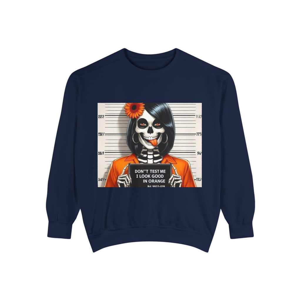 “Too Cool to Be Cold” Funny Sweater Unisex Skull Sweatshirt with Quote | Cozy Halloween Fashion, Gift for Fall Celebrations, - Metamorphosis Creations