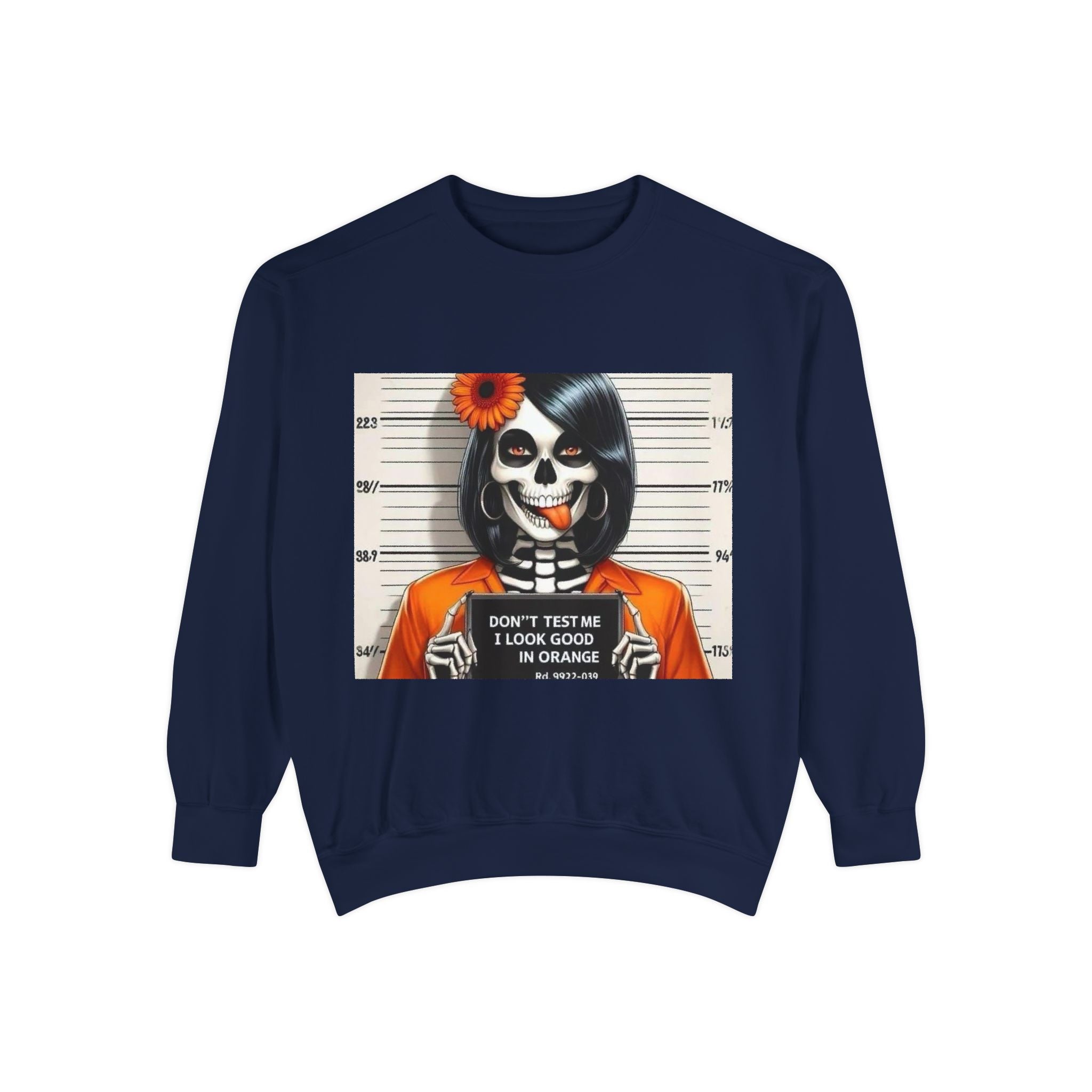 “Too Cool to Be Cold” Funny Sweater Unisex Skull Sweatshirt with Quote | Cozy Halloween Fashion, Gift for Fall Celebrations, - Metamorphosis Creations