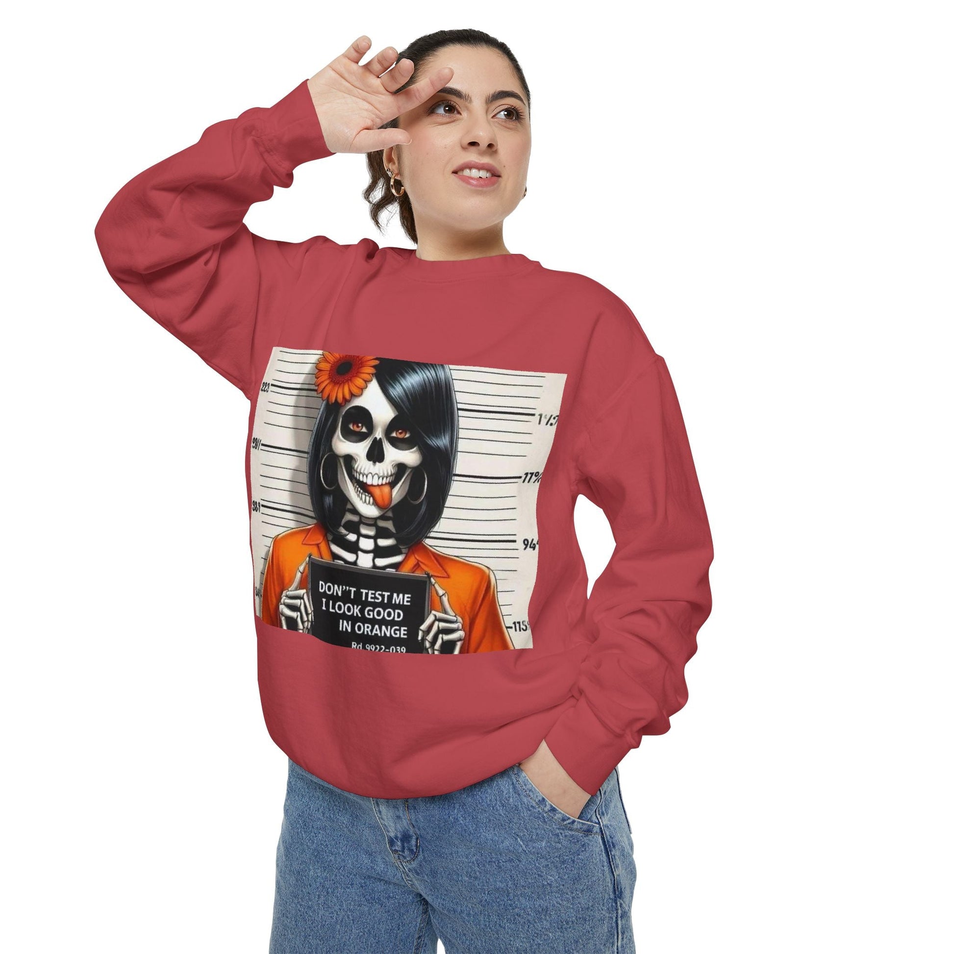 “Too Cool to Be Cold” Funny Sweater Unisex Skull Sweatshirt with Quote | Cozy Halloween Fashion, Gift for Fall Celebrations, - Metamorphosis Creations