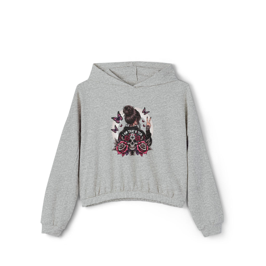 Too Cool to Be Cold” Funny SweaterStylish Women's Cinched Bottom Hoodie with Floral Design, Cozy Hoodie, Casual Fashion, Gift for Her, Everyday Wear - Metamorphosis Creations