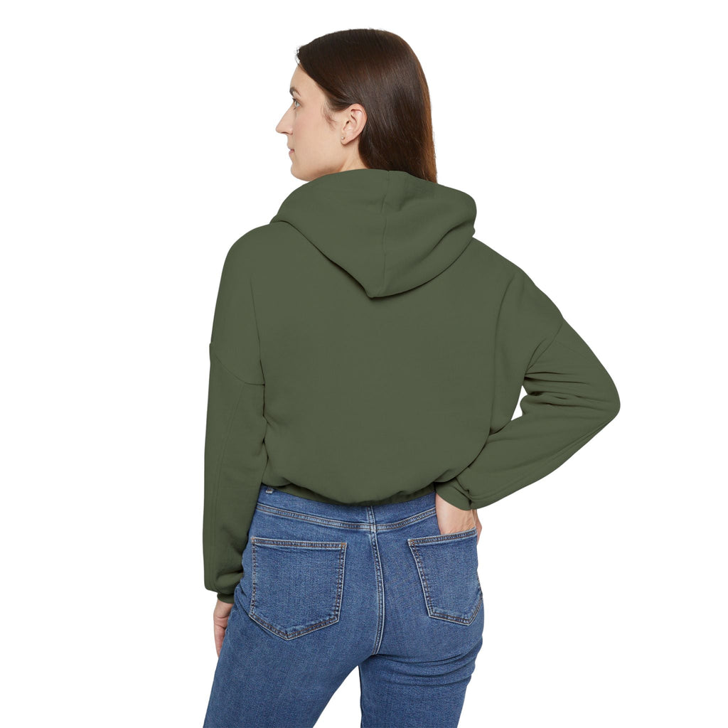Too Cool to Be Cold” Funny SweaterStylish Women's Cinched Bottom Hoodie with Floral Design, Cozy Hoodie, Casual Fashion, Gift for Her, Everyday Wear - Metamorphosis Creations