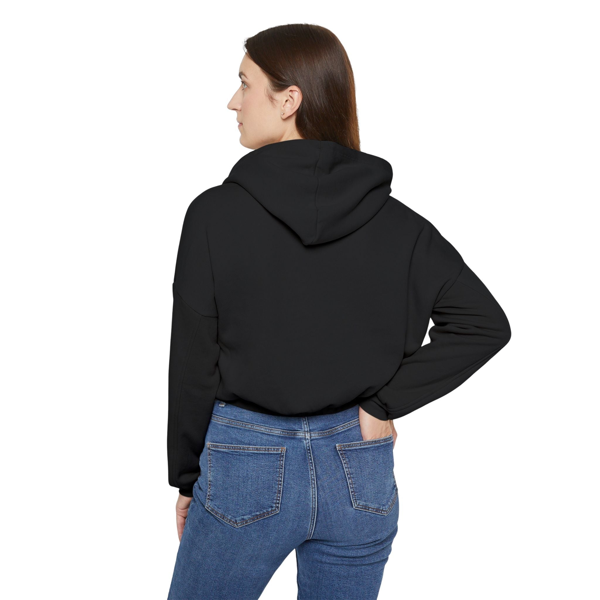 Too Cool to Be Cold” Funny SweaterStylish Women's Cinched Bottom Hoodie with Floral Design, Cozy Hoodie, Casual Fashion, Gift for Her, Everyday Wear - Metamorphosis Creations