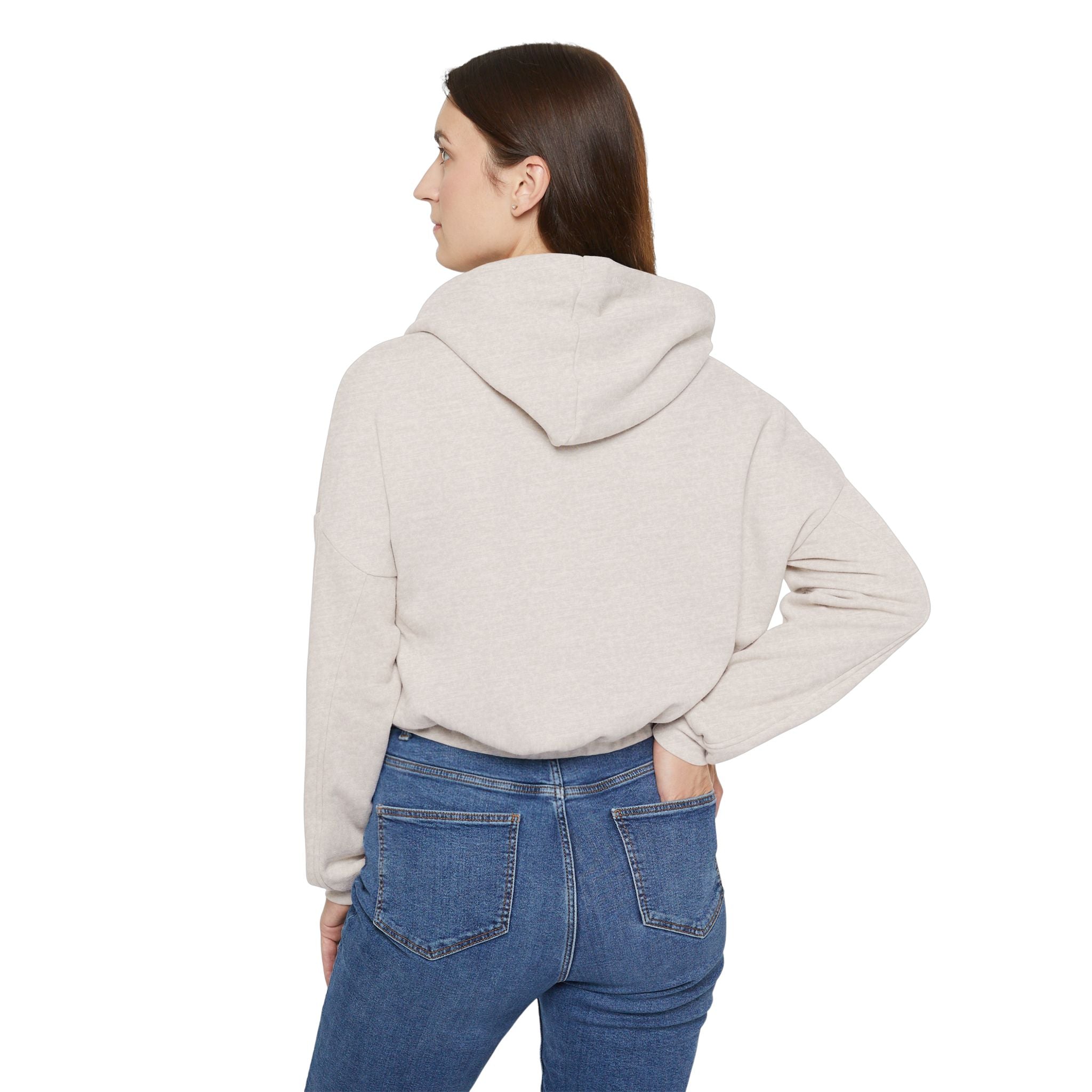 Too Cool to Be Cold” Funny SweaterStylish Women's Cinched Bottom Hoodie with Floral Design, Cozy Hoodie, Casual Fashion, Gift for Her, Everyday Wear - Metamorphosis Creations