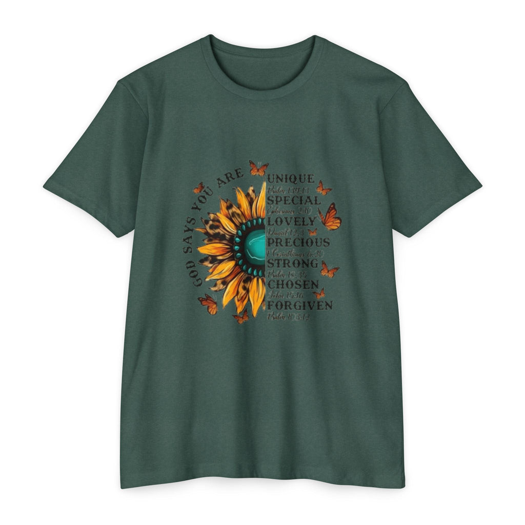 Unique Graphic T-Shirt Designs Unisex CVC Jersey T-shirt - Metamorphosis Creations