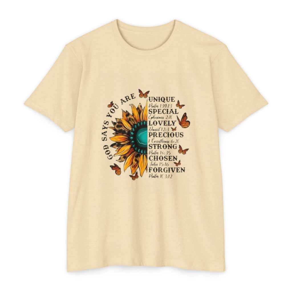 Unique Graphic T-Shirt Designs Unisex CVC Jersey T-shirt - Metamorphosis Creations
