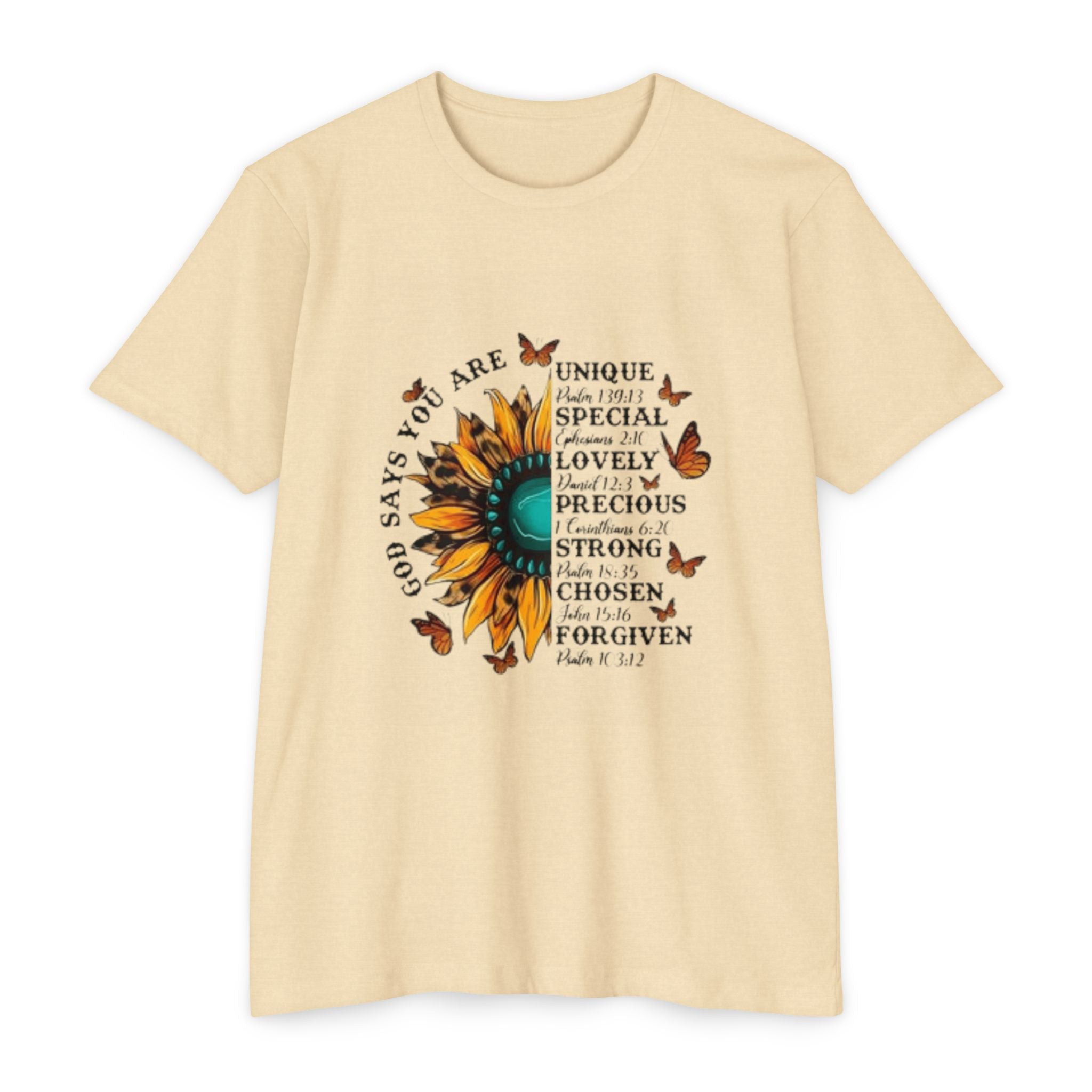 Unique Graphic T-Shirt Designs Unisex CVC Jersey T-shirt - Metamorphosis Creations