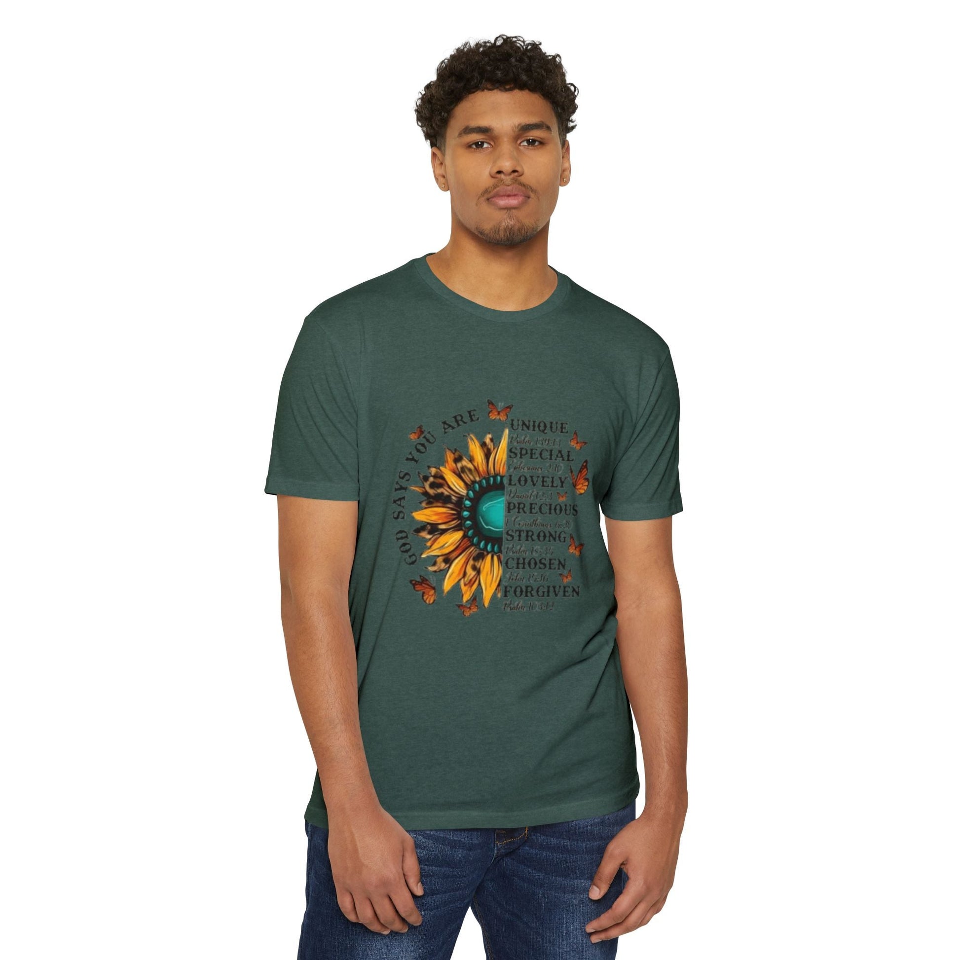 Unique Graphic T-Shirt Designs Unisex CVC Jersey T-shirt - Metamorphosis Creations