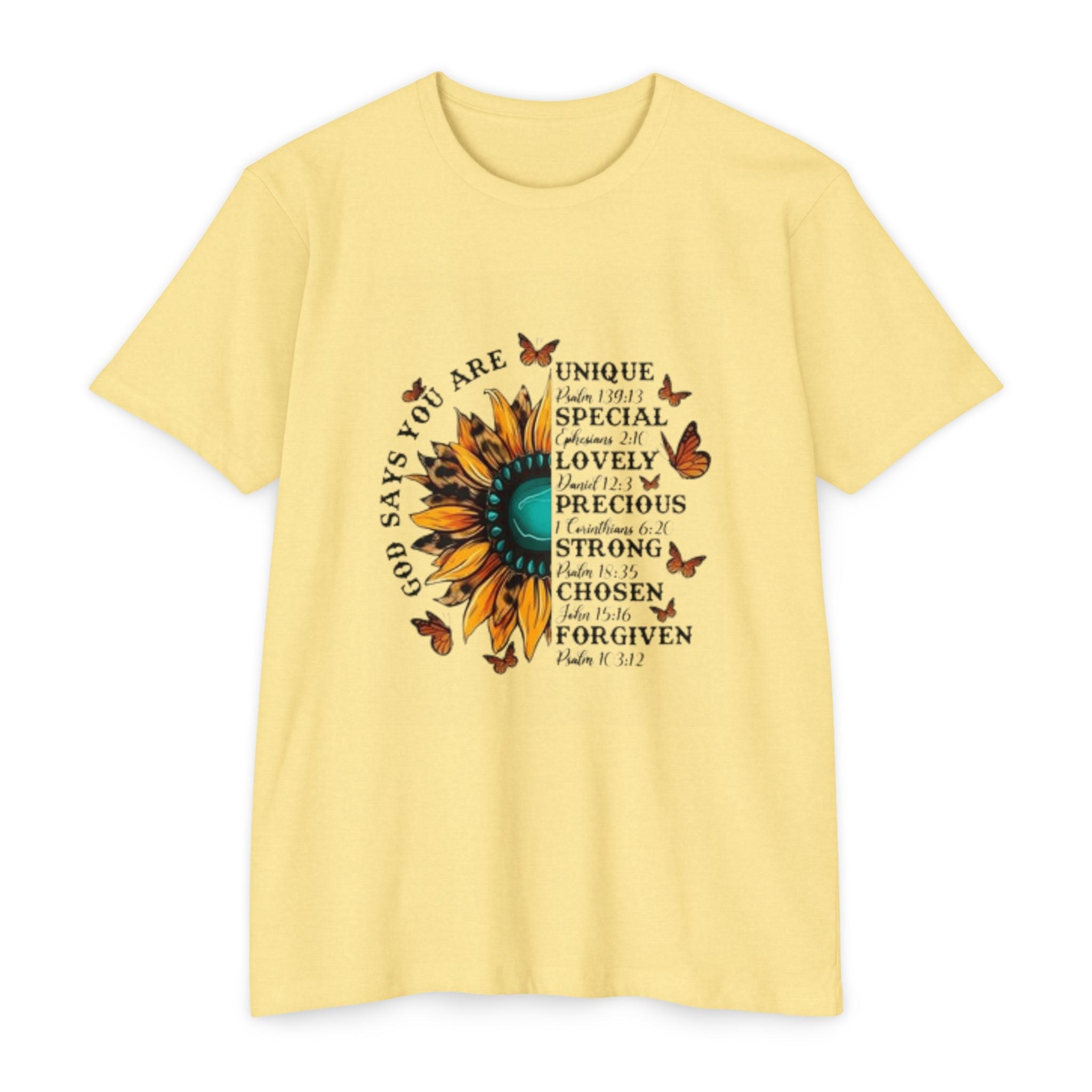 Unique Graphic T-Shirt Designs Unisex CVC Jersey T-shirt - Metamorphosis Creations