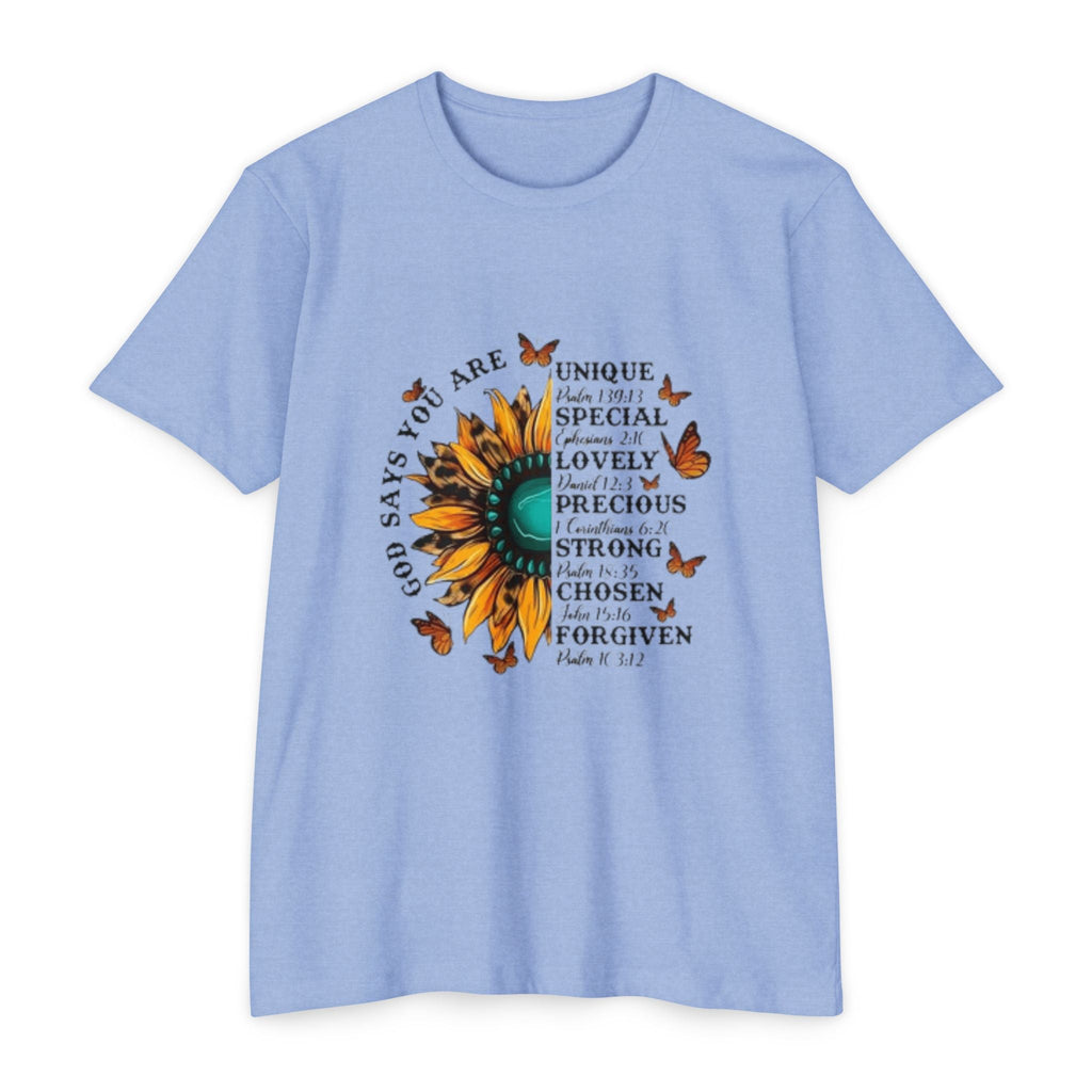 Unique Graphic T-Shirt Designs Unisex CVC Jersey T-shirt - Metamorphosis Creations