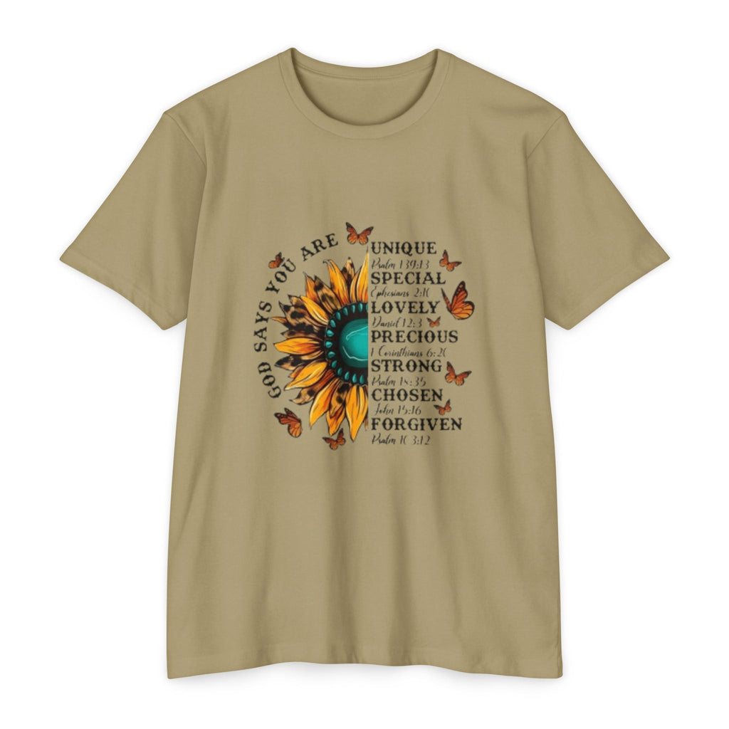 Unique Graphic T-Shirt Designs Unisex CVC Jersey T-shirt - Metamorphosis Creations