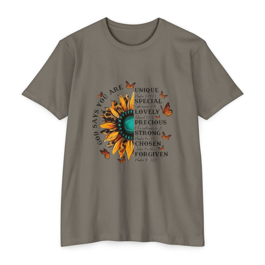 Unique Graphic T-Shirt Designs Unisex CVC Jersey T-shirt - Metamorphosis Creations