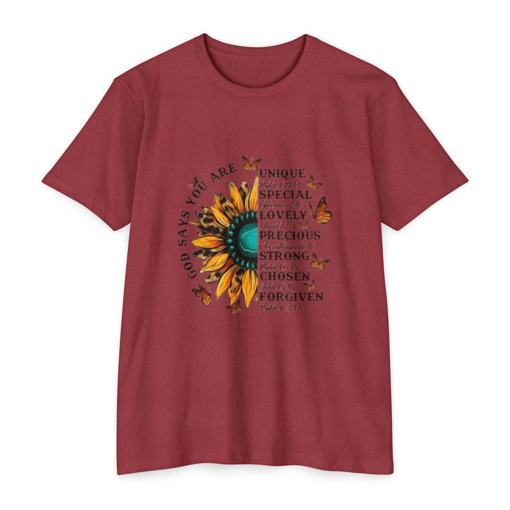 Unique Graphic T-Shirt Designs Unisex CVC Jersey T-shirt - Metamorphosis Creations